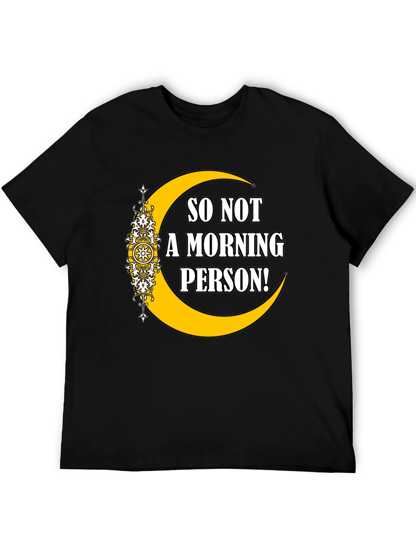 Not a Morning Person Graphic T-Shirt - Black
