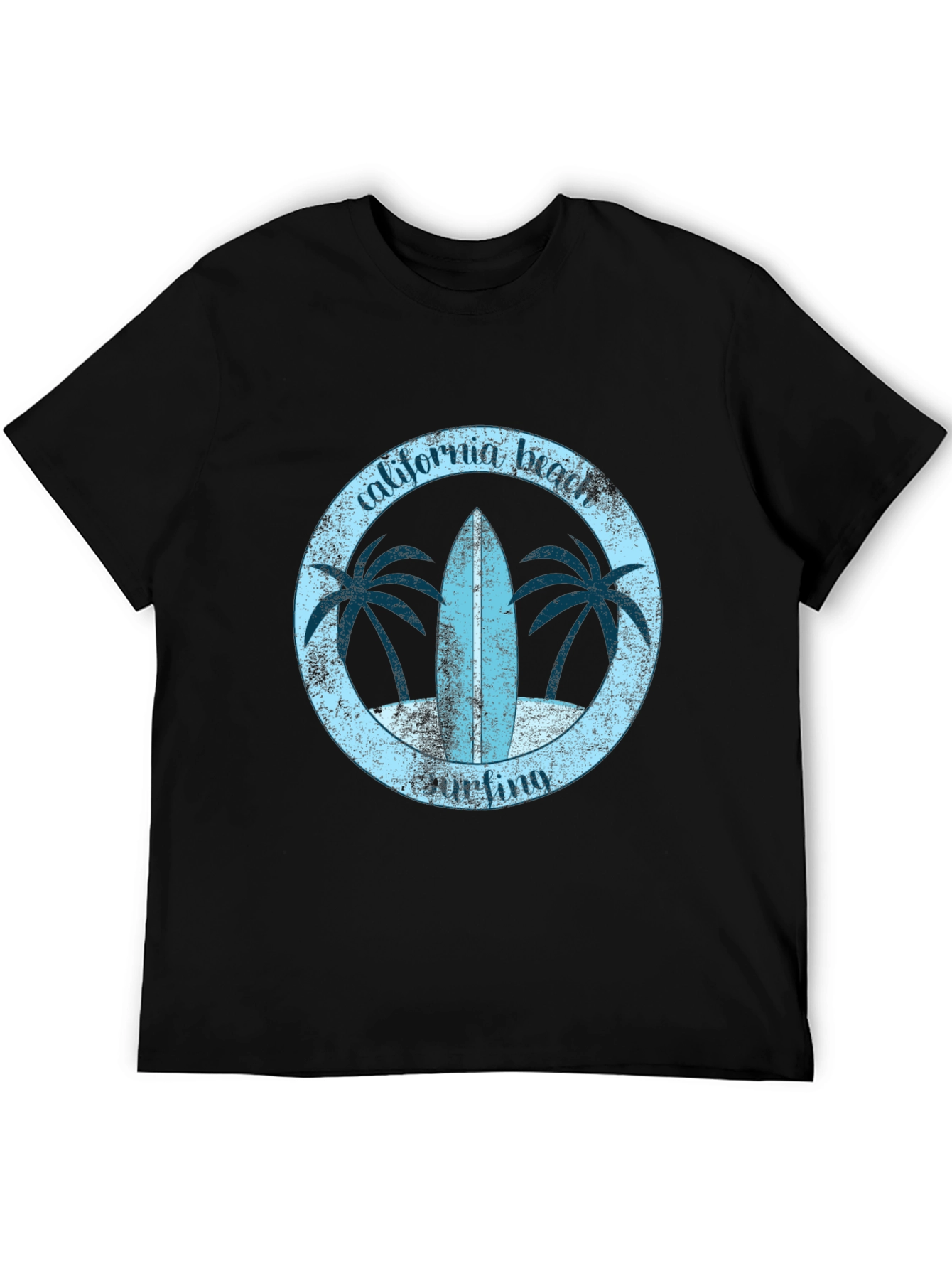 California Beach Surfing Graphic Tee