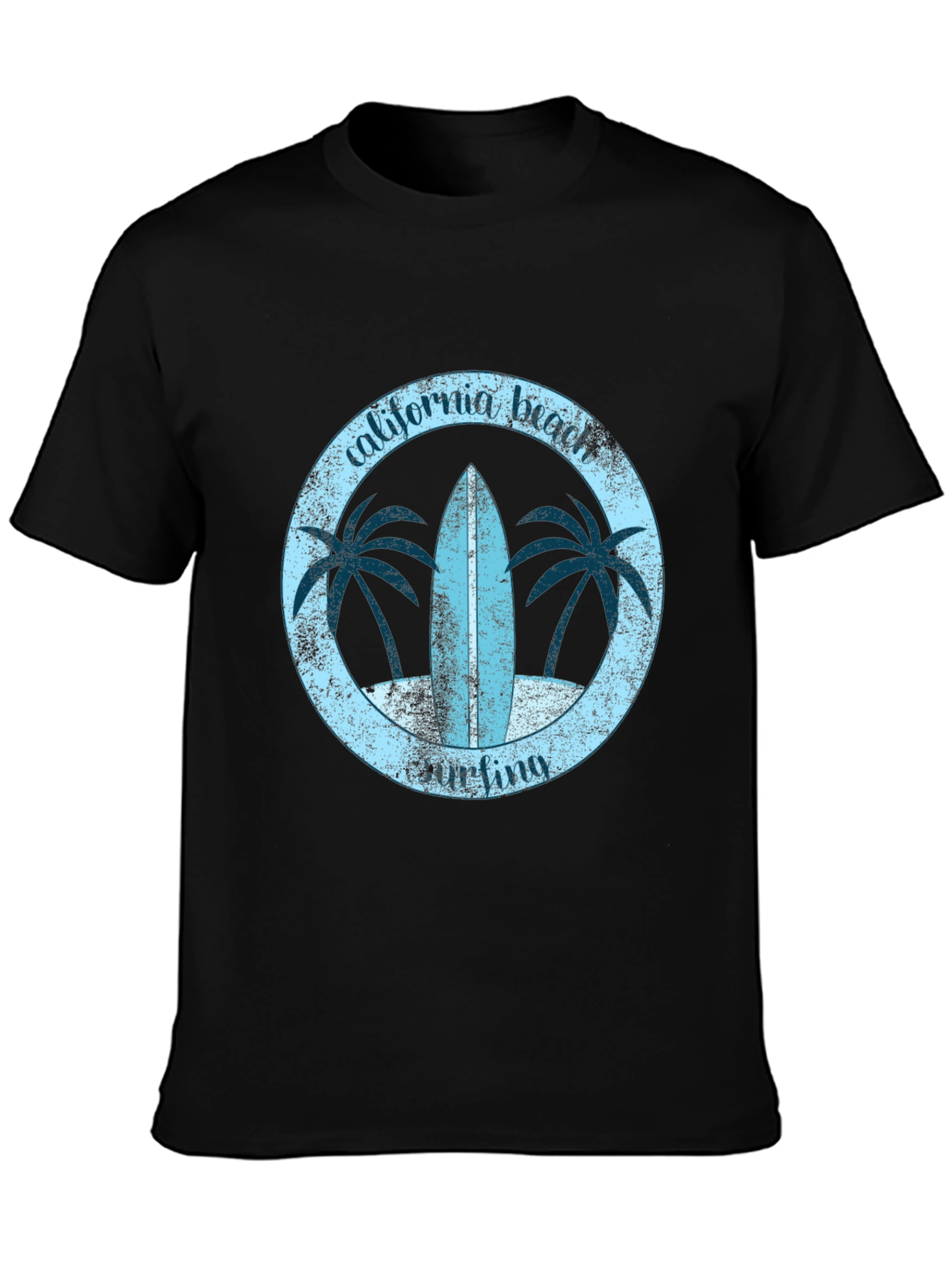 California Beach Surfing Graphic Tee