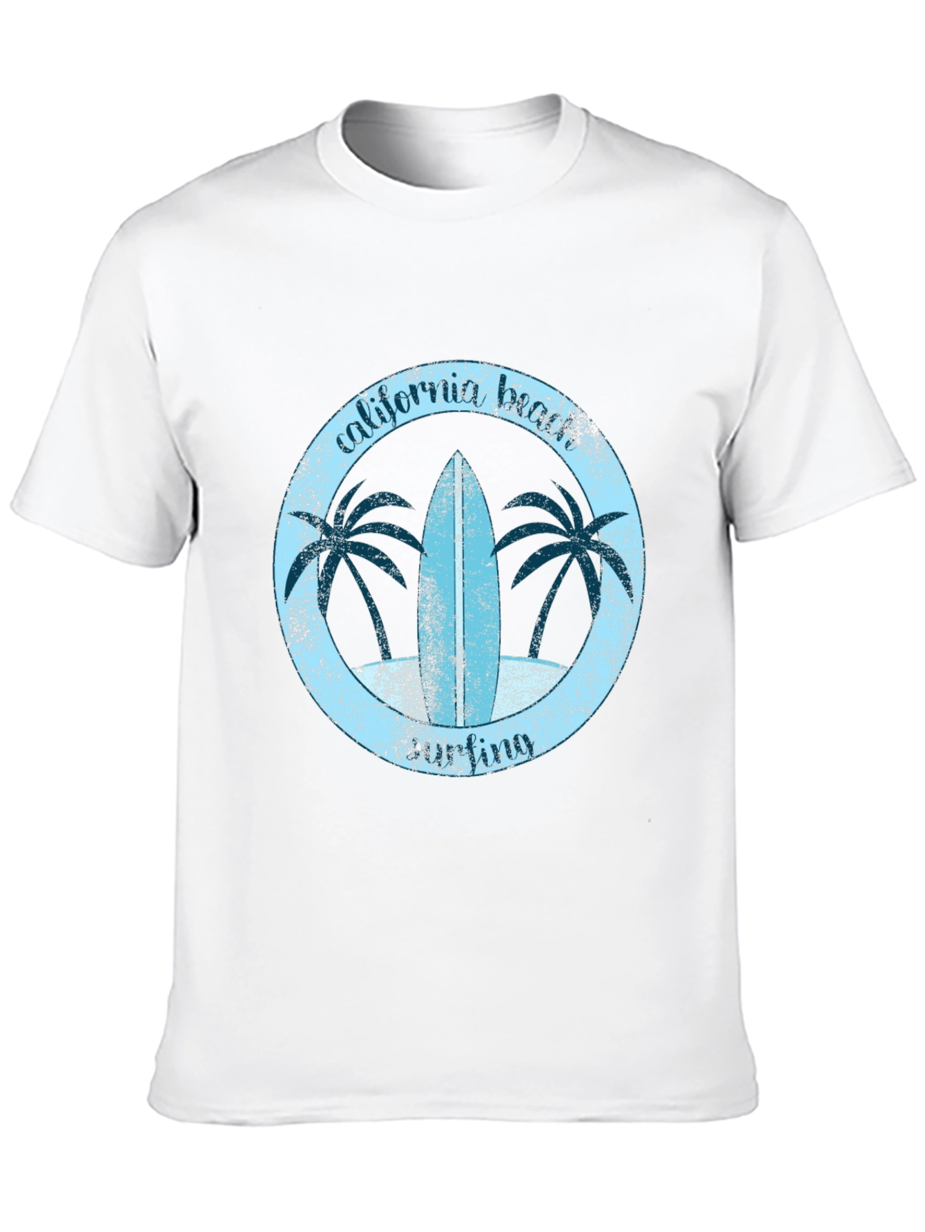 California Beach Surfing Graphic Tee