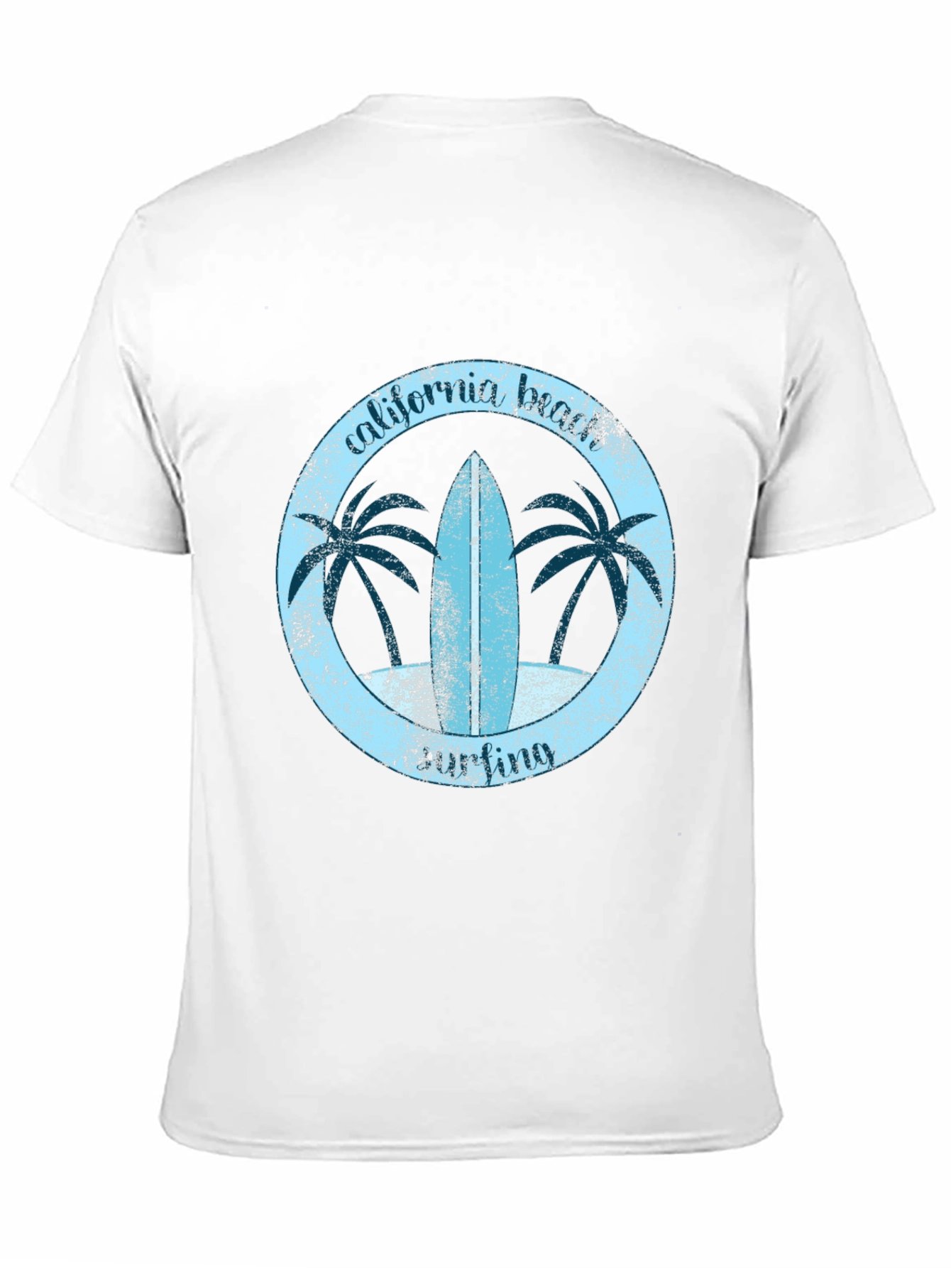California Beach Surfing Graphic Tee