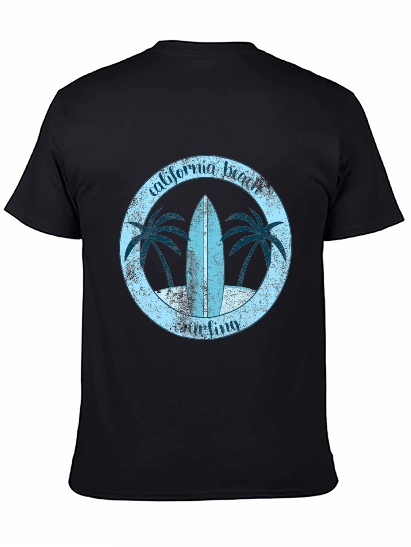 California Beach Surfing Graphic Tee