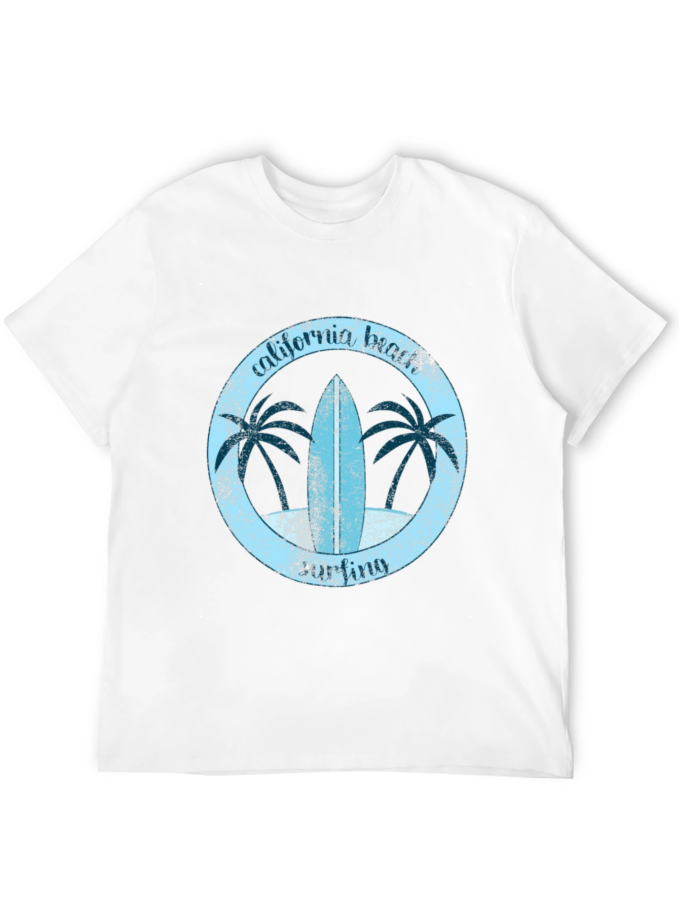 California Beach Surfing Graphic Tee