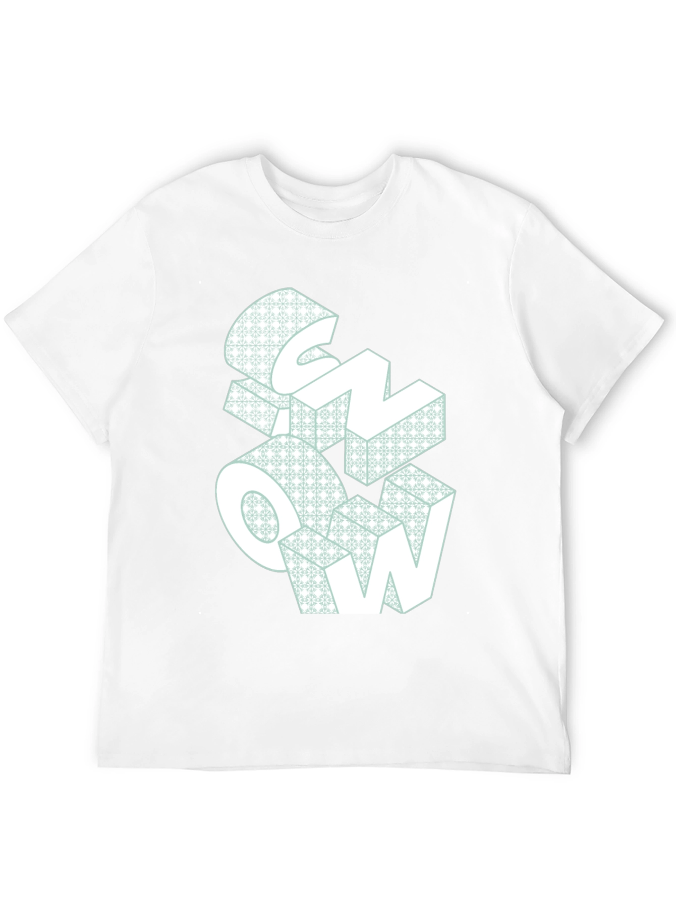 Snow Graphic Print Black T-Shirt