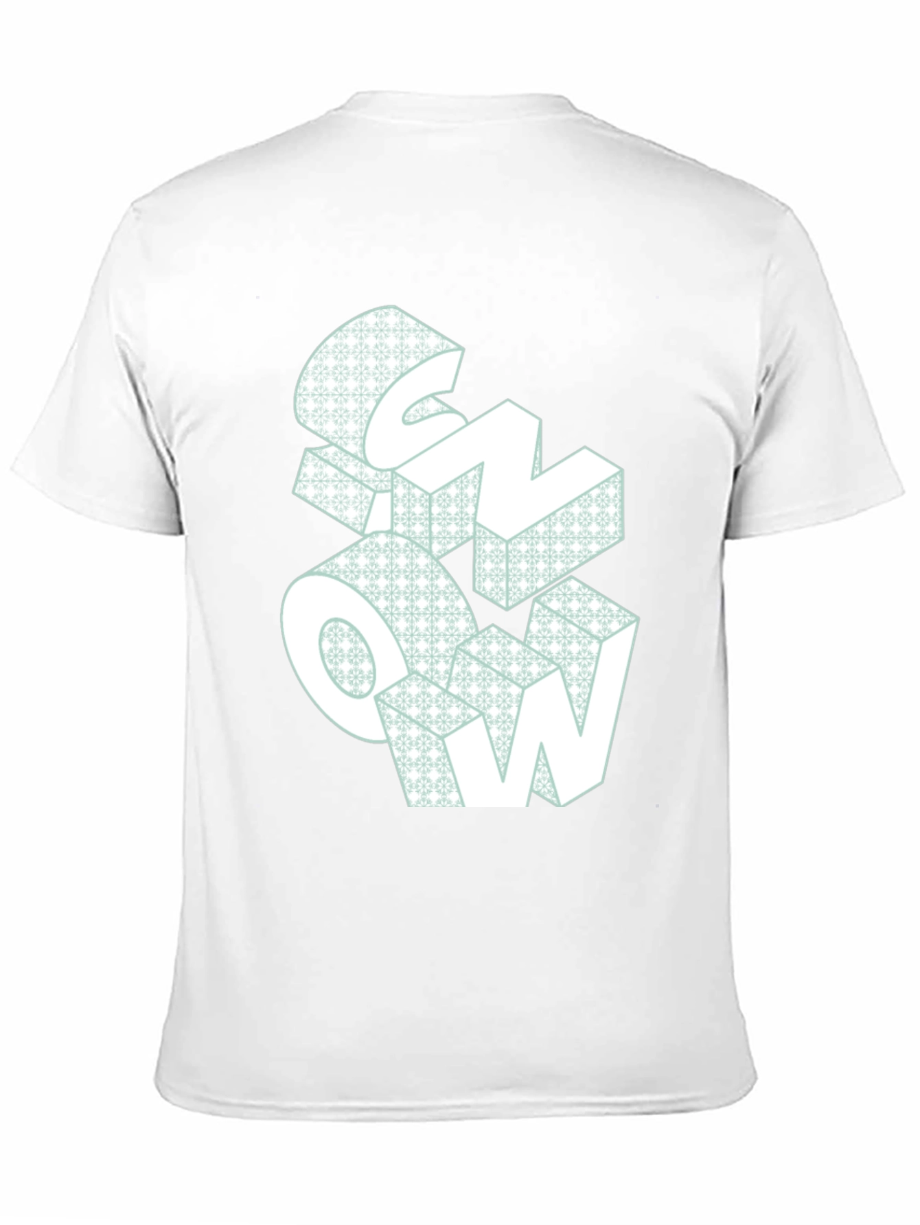 Snow Graphic Print Black T-Shirt