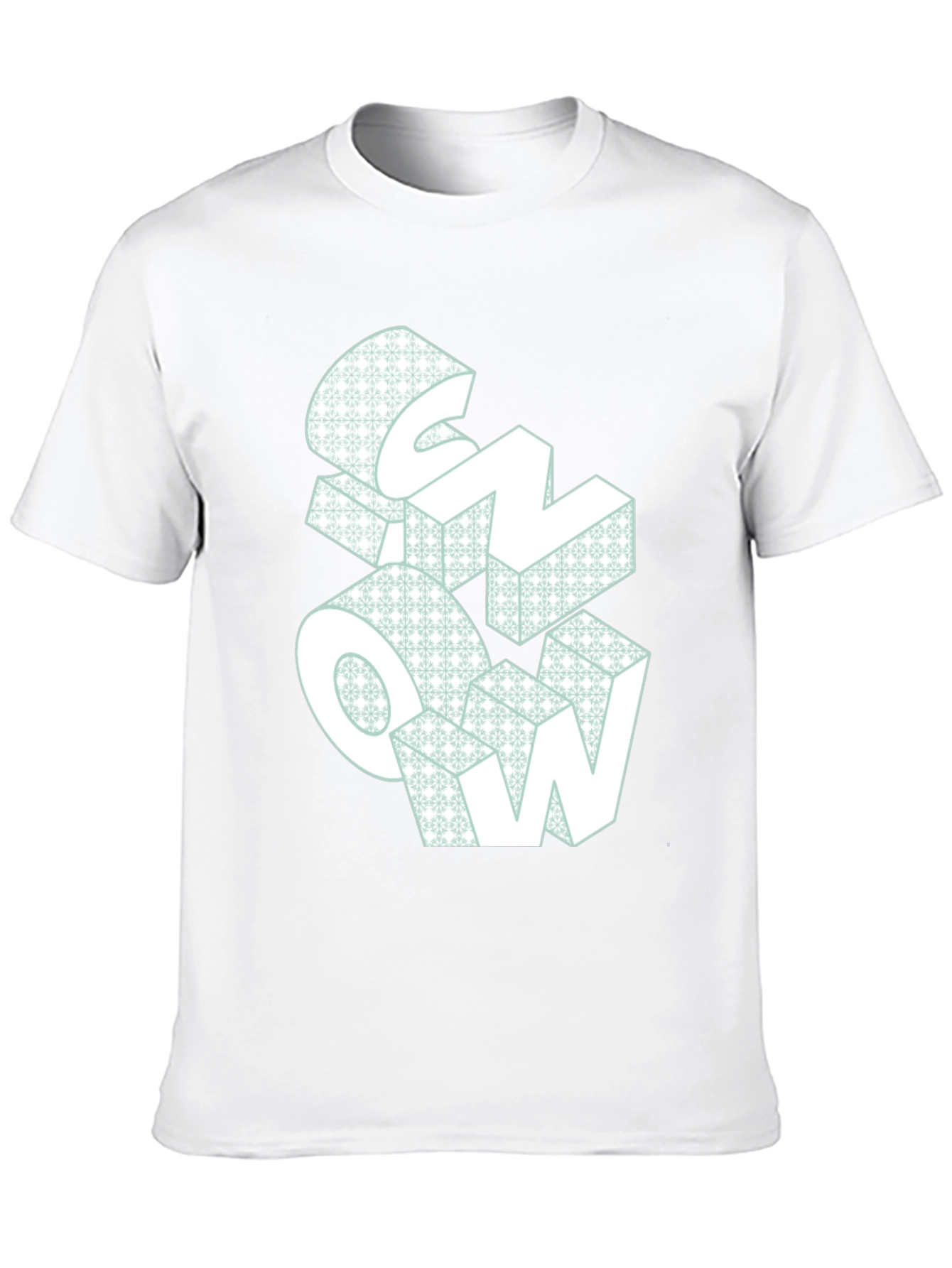 Snow Graphic Print Black T-Shirt