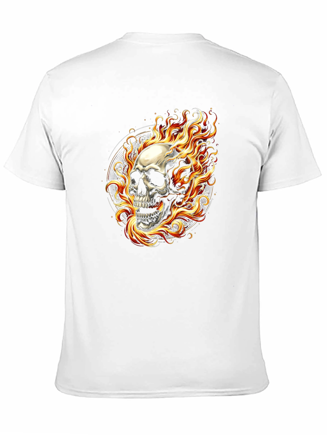 Flaming Skull Black T-Shirt - Edgy Graphic Tee