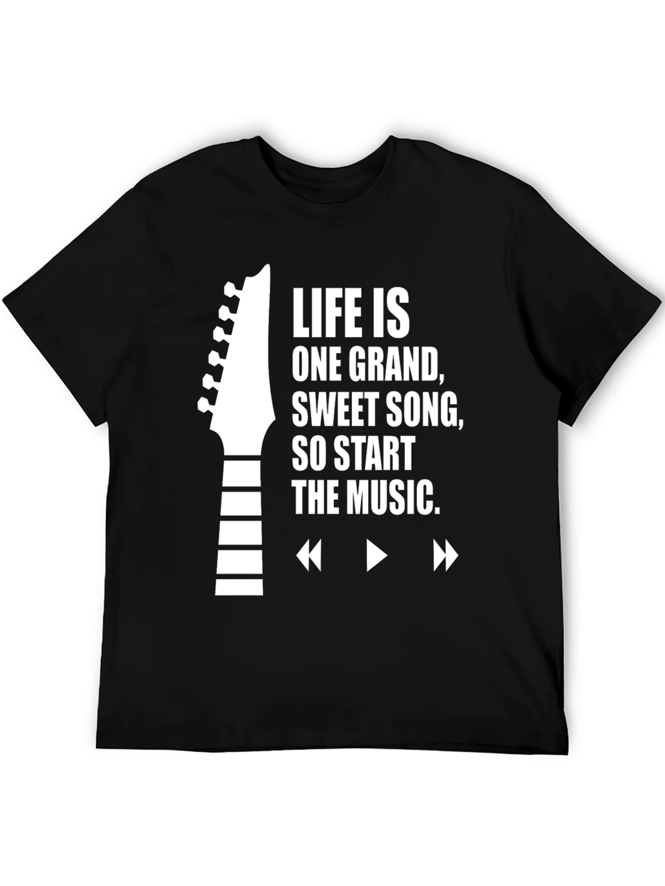 Life is Music Graphic Tee - Black T-Shirt