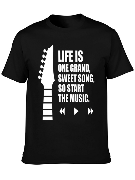 Life is Music Graphic Tee - Black T-Shirt
