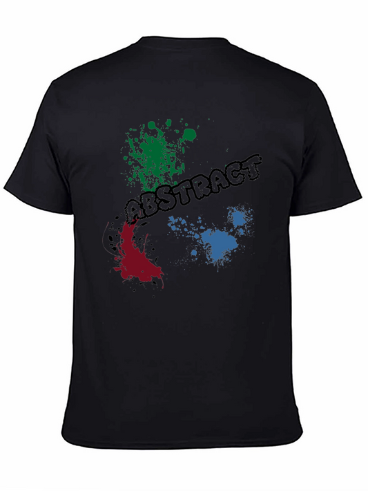 Abstract Paint Splatter Graphic T-Shirt