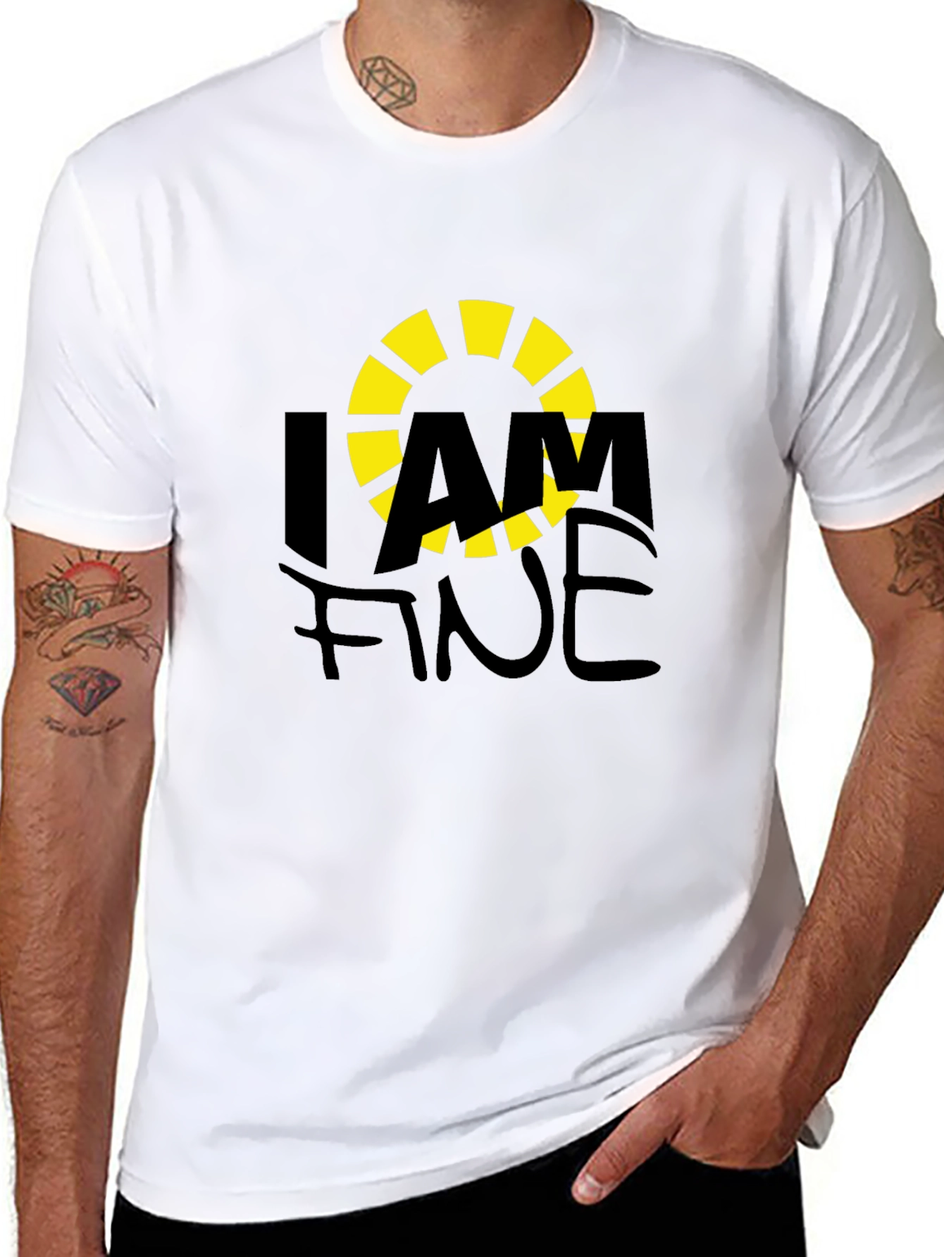 I AM FINE Graphic T-Shirt - Casual Comfort