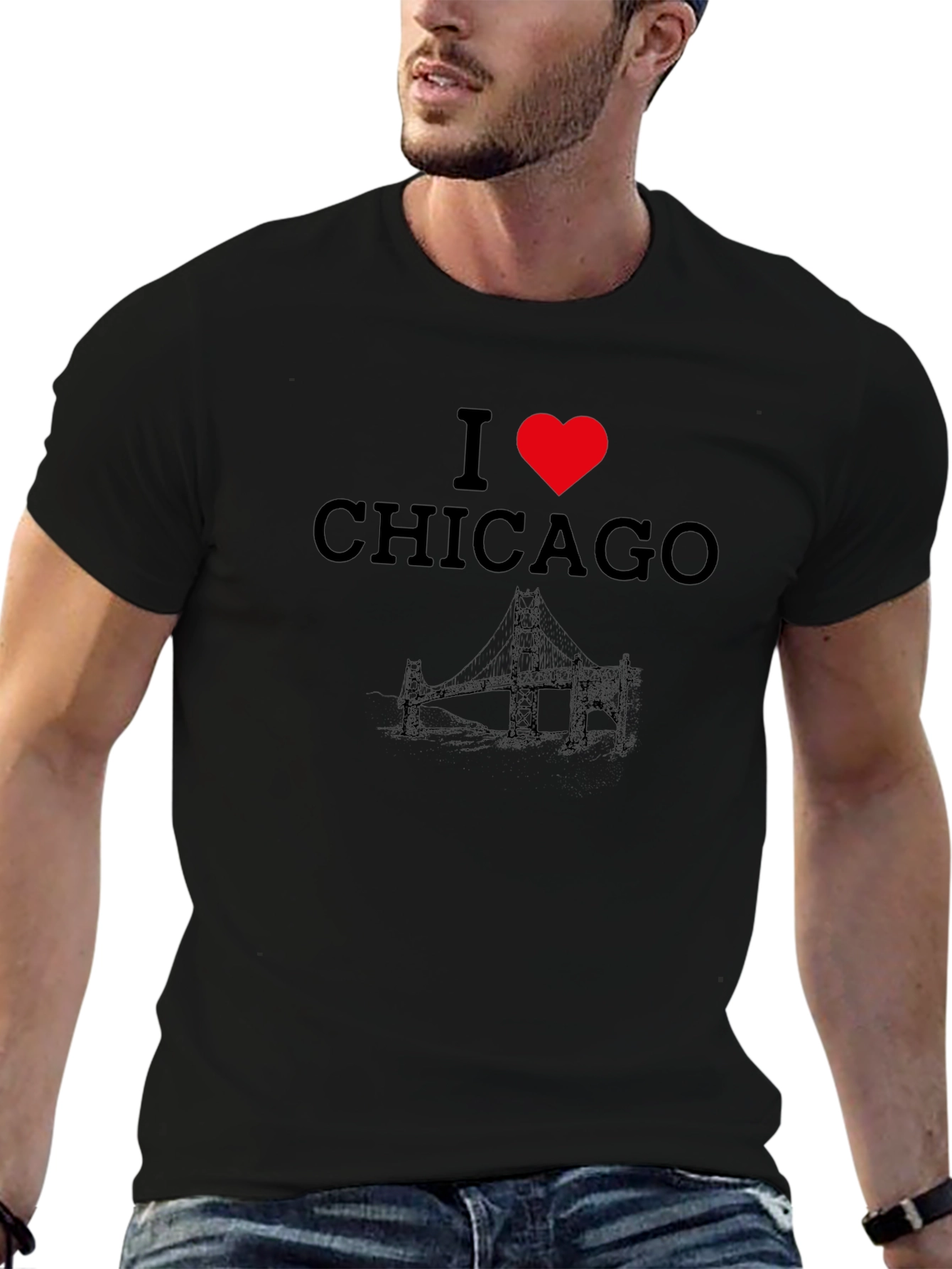I Heart Chicago Black T-Shirt