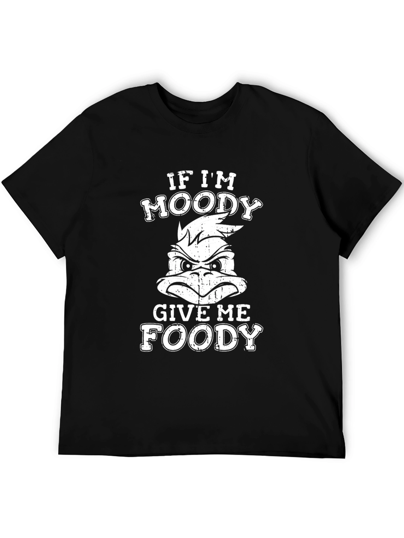 Moody Foody Black T-Shirt - Funny Graphic Tee