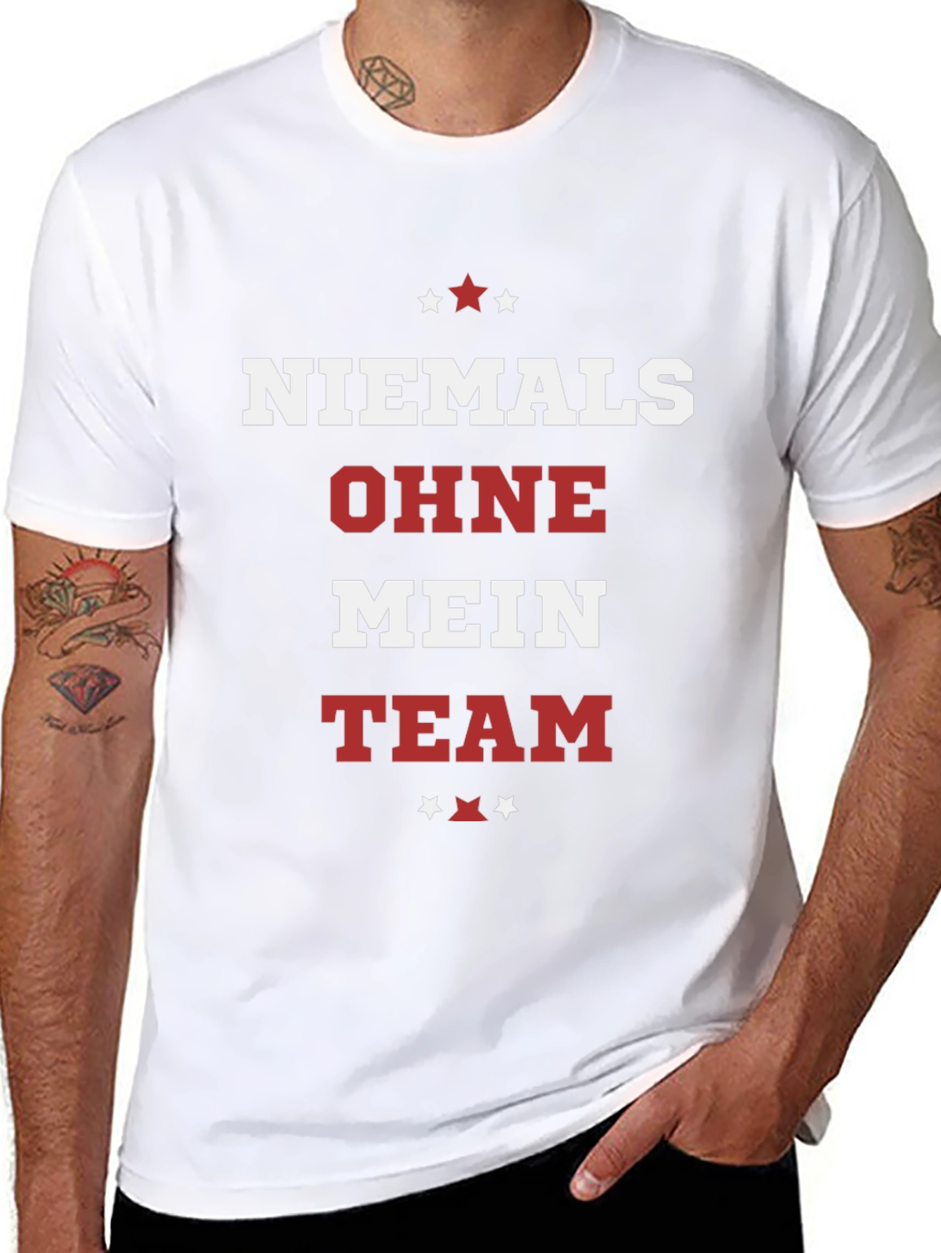 Niemals Ohne Mein Team Black Graphic Tee