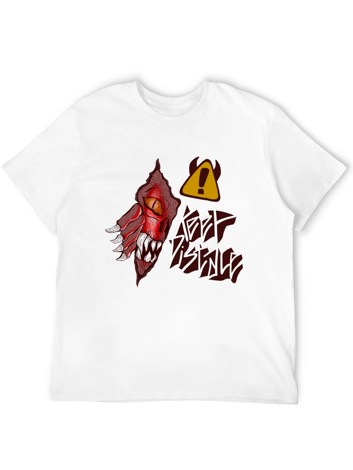 Keep Distance Dragon Graphic T-Shirt