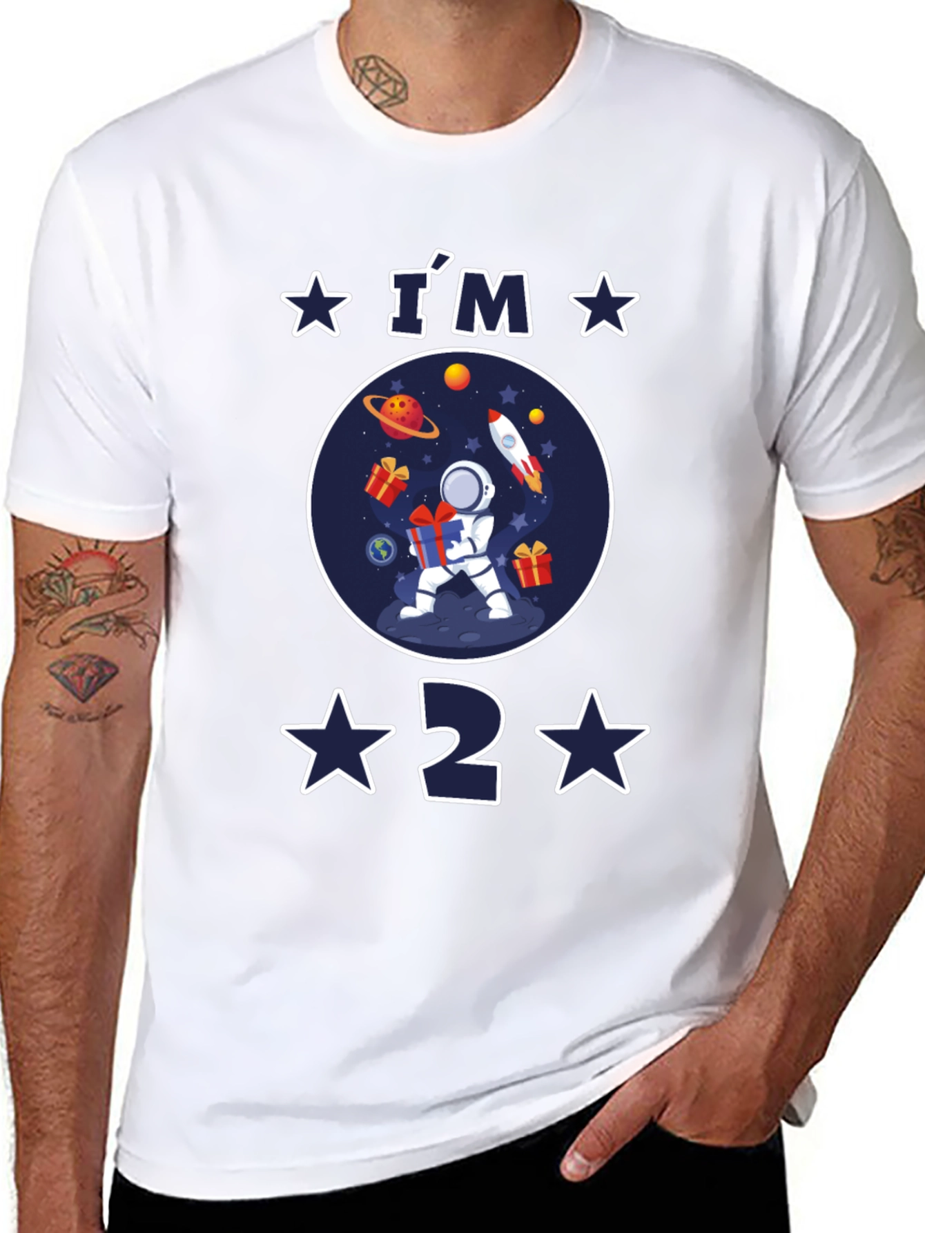 Im 2 Birthday Space Astronaut T-Shirt
