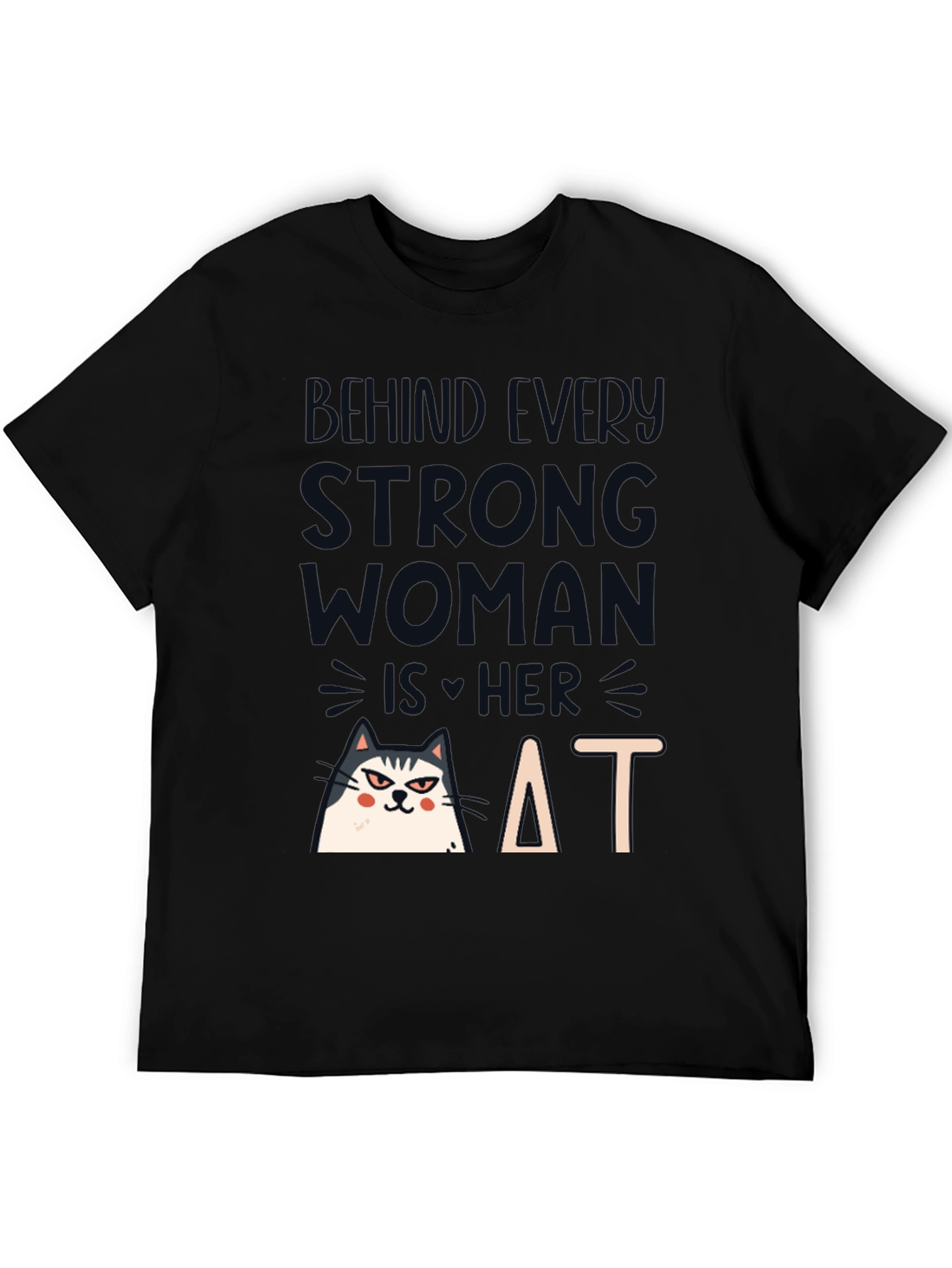 Strong Woman Cat T-Shirt
