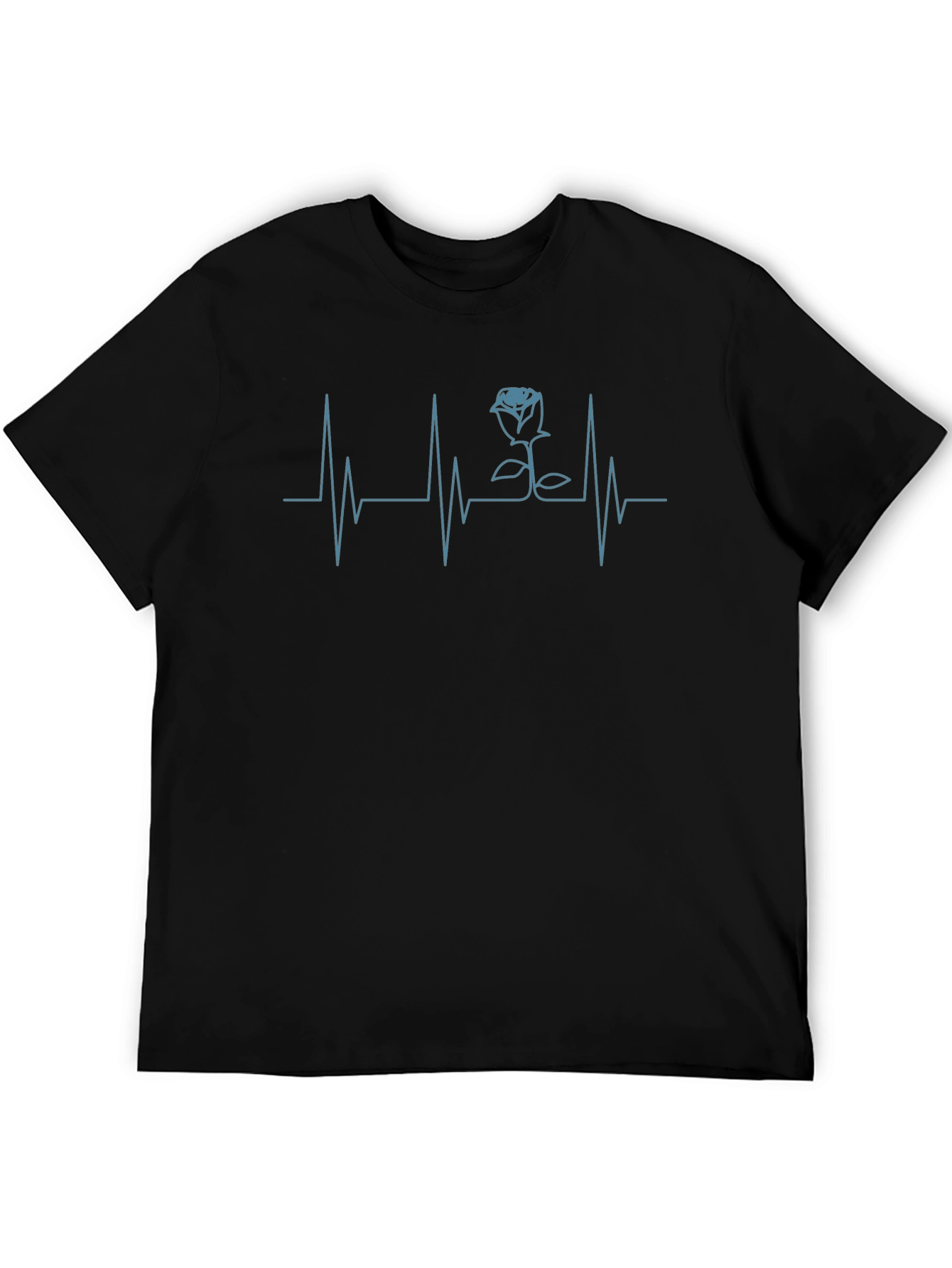 Rose Heartbeat Graphic Tee - Stylish Casual Wear