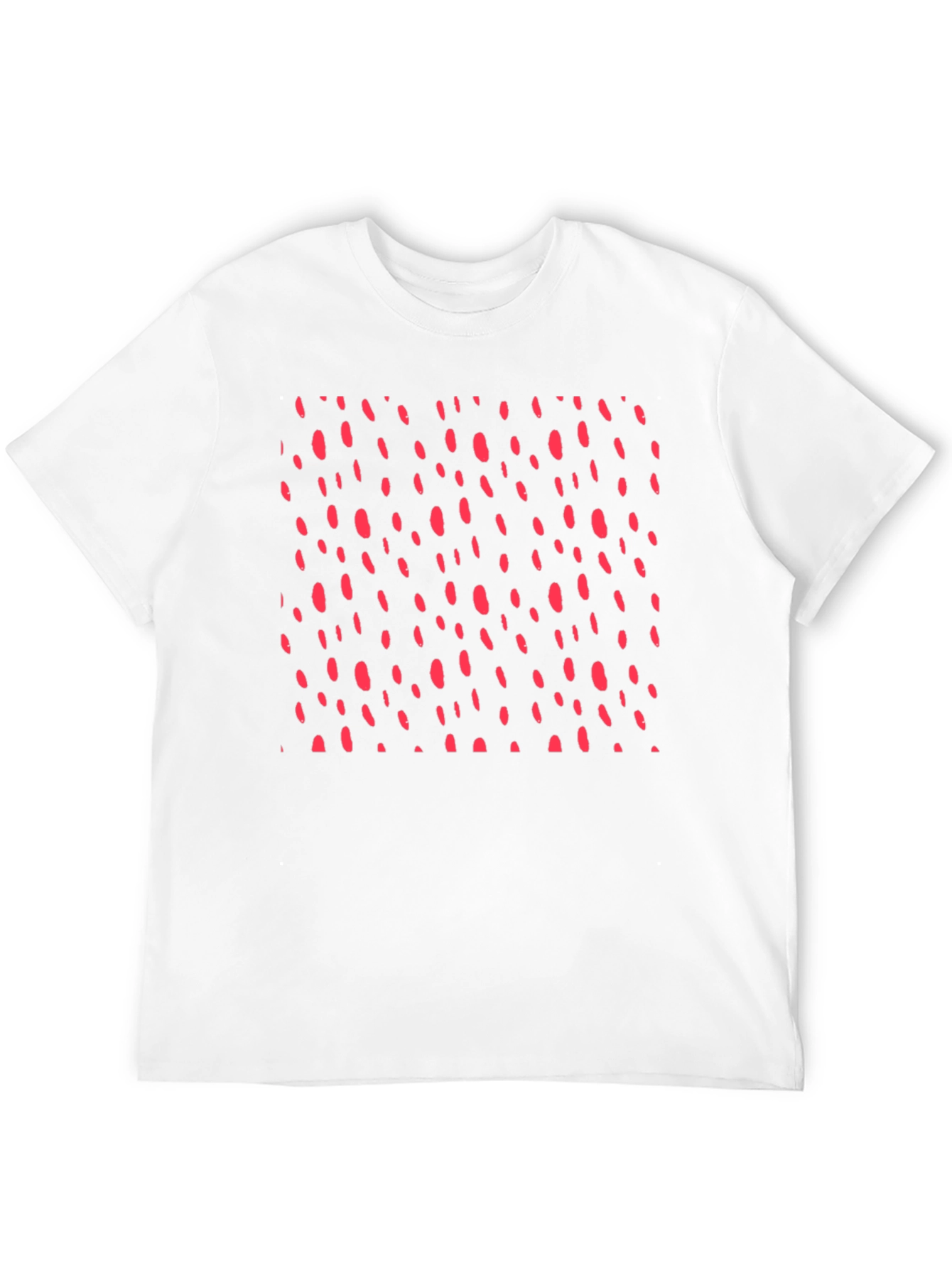 Modern Black T-Shirt with Red Dot Design