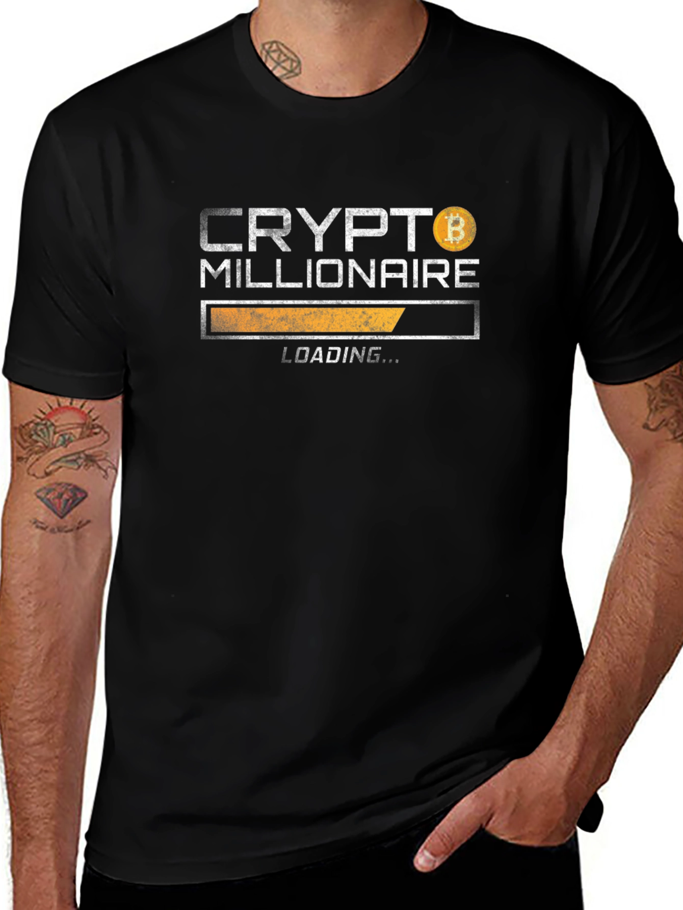 Crypto Millionaire Loading T-Shirt - Bitcoin Cryptocurrency Tee