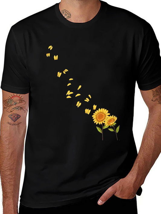 Sunflower Graphic Black T-Shirt
