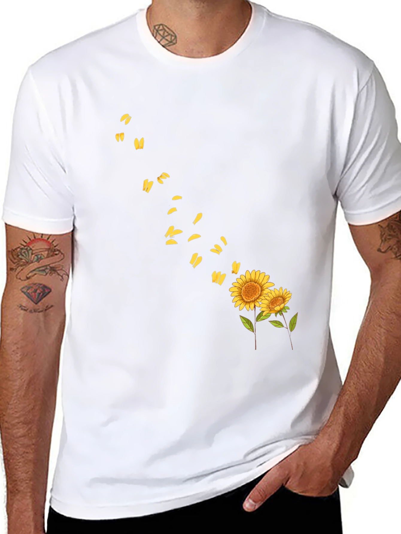Sunflower Graphic Black T-Shirt