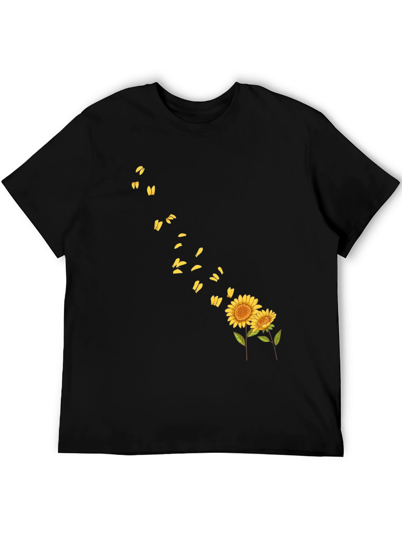 Sunflower Graphic Black T-Shirt