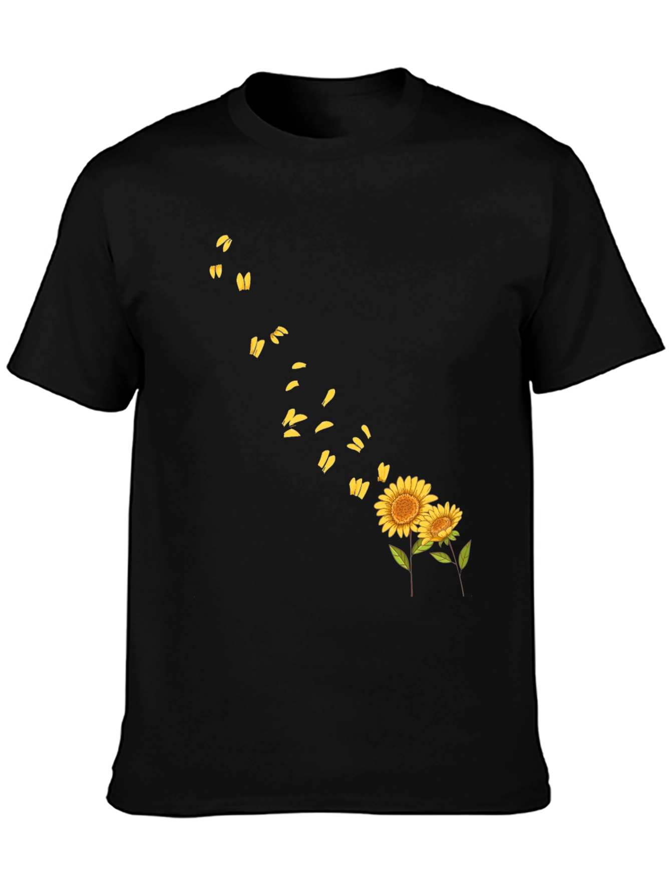 Sunflower Graphic Black T-Shirt