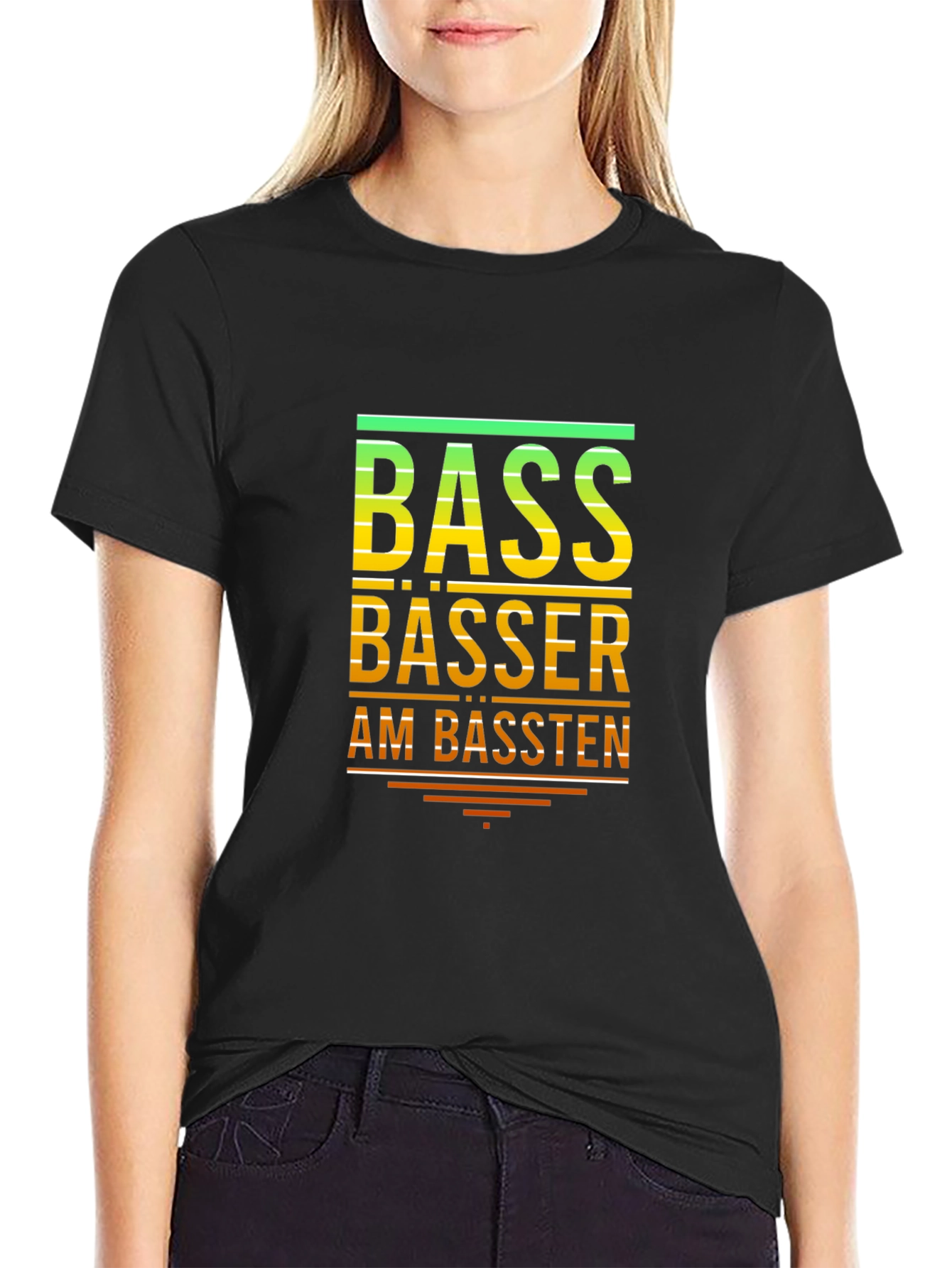 Bass Bässer Am Bässten T-Shirt - Black