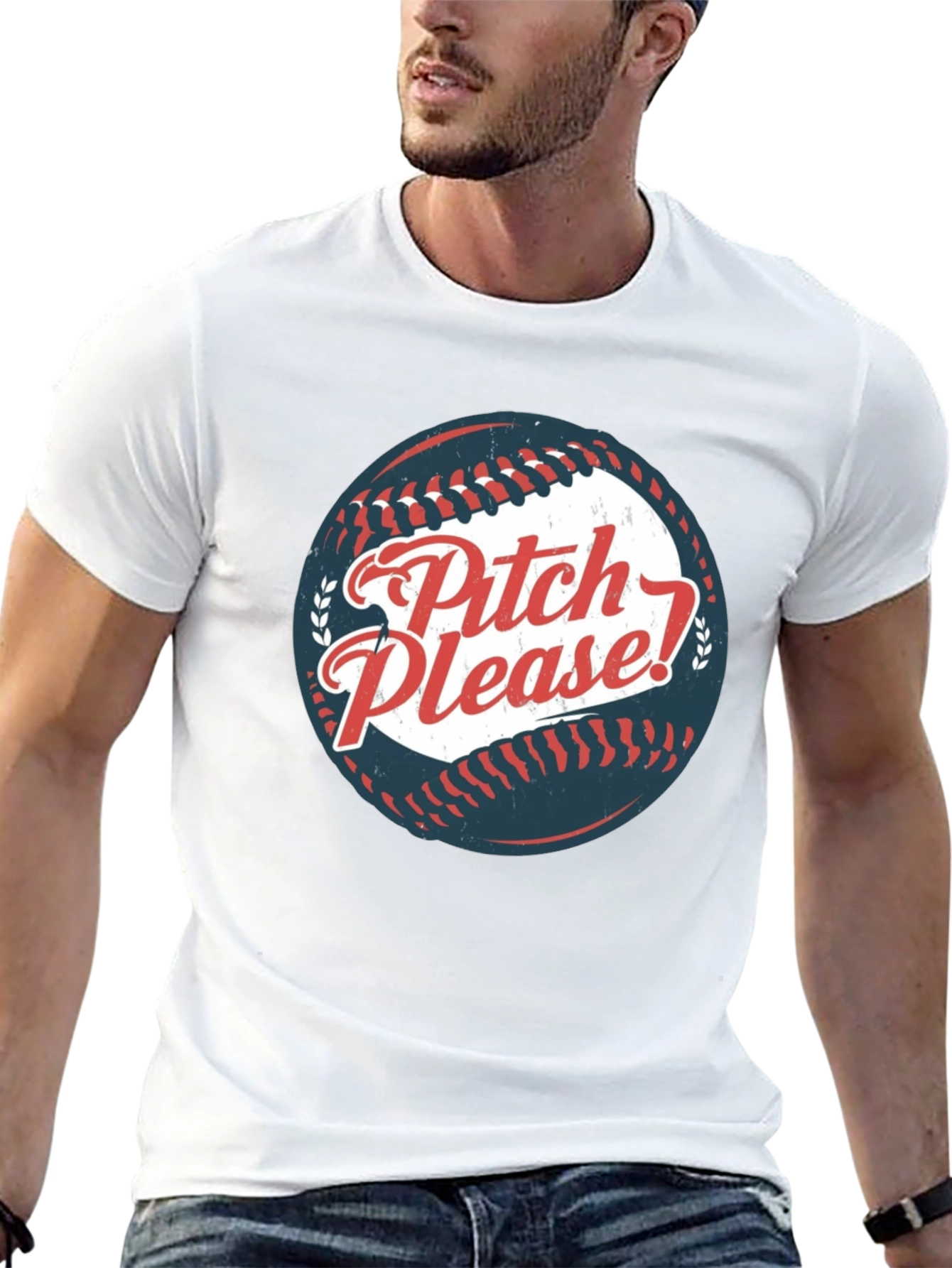 Pitch Please! Baseball Graphic T-Shirt