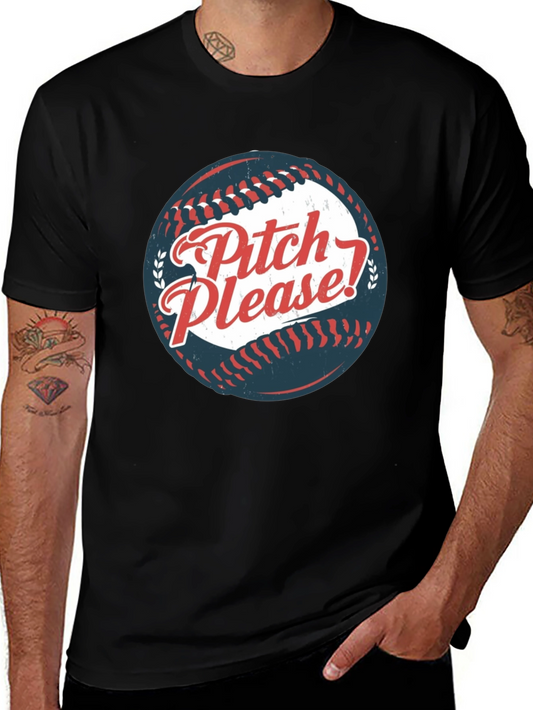 Pitch Please! Baseball Graphic T-Shirt