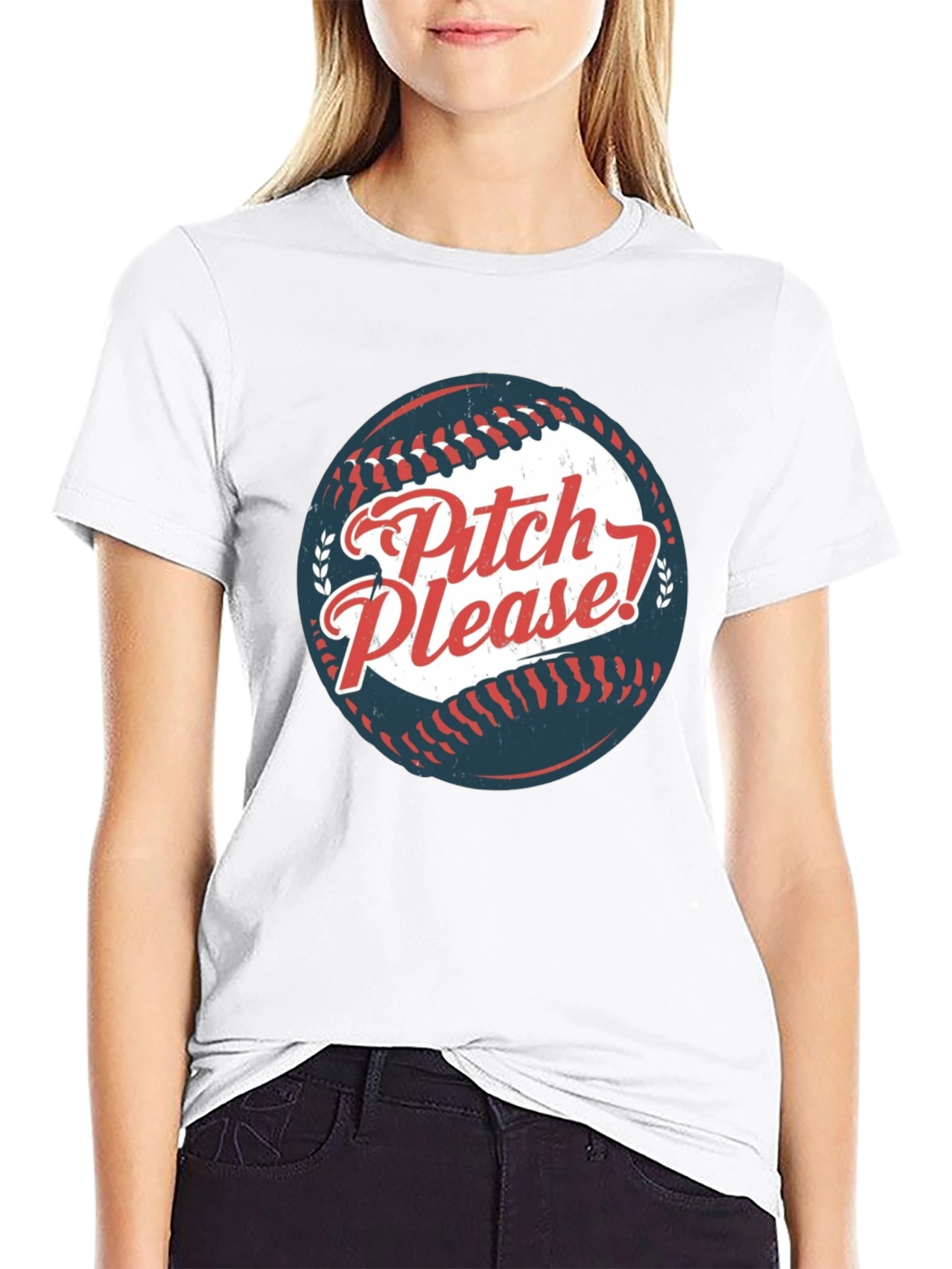 Pitch Please! Baseball Graphic T-Shirt