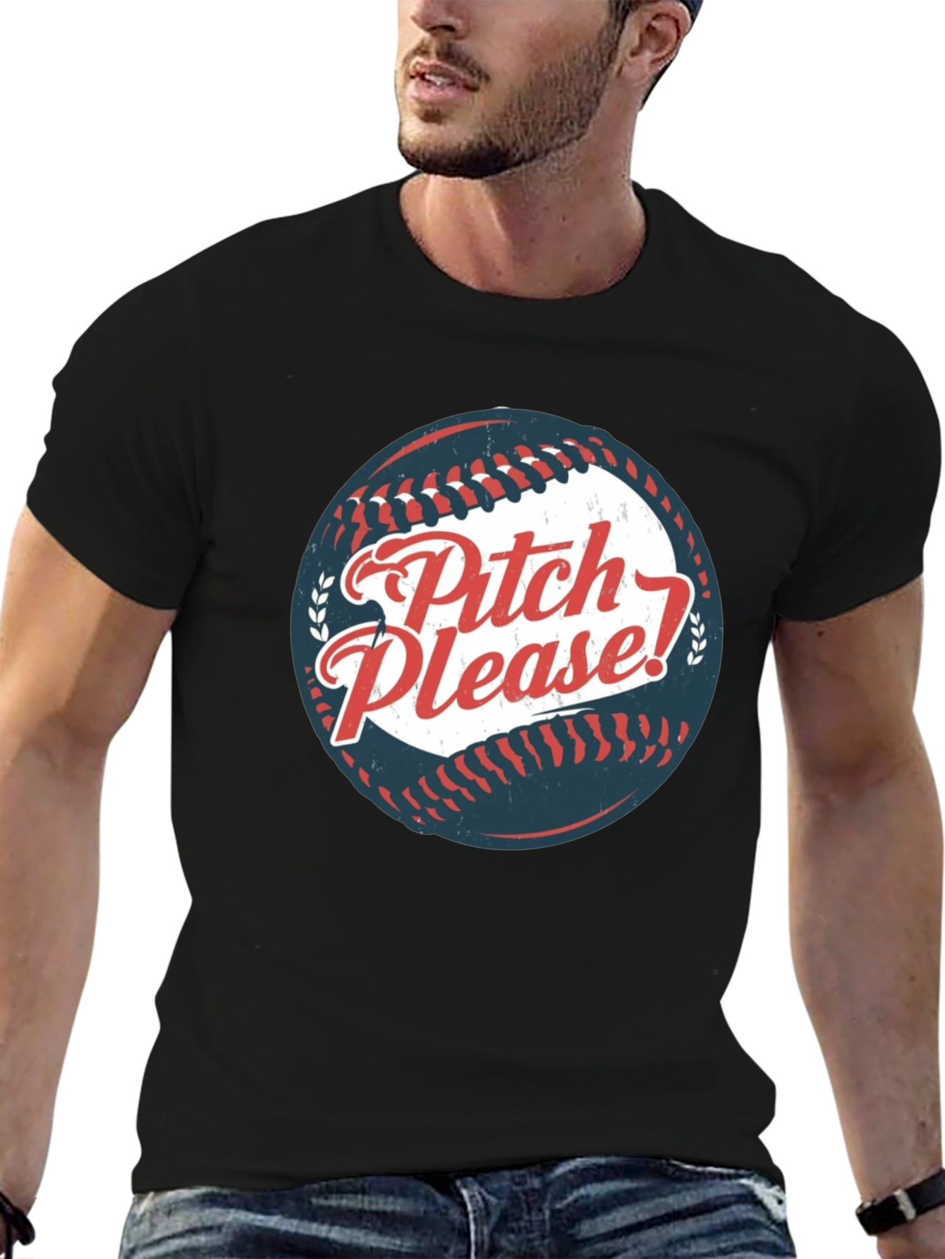 Pitch Please! Baseball Graphic T-Shirt