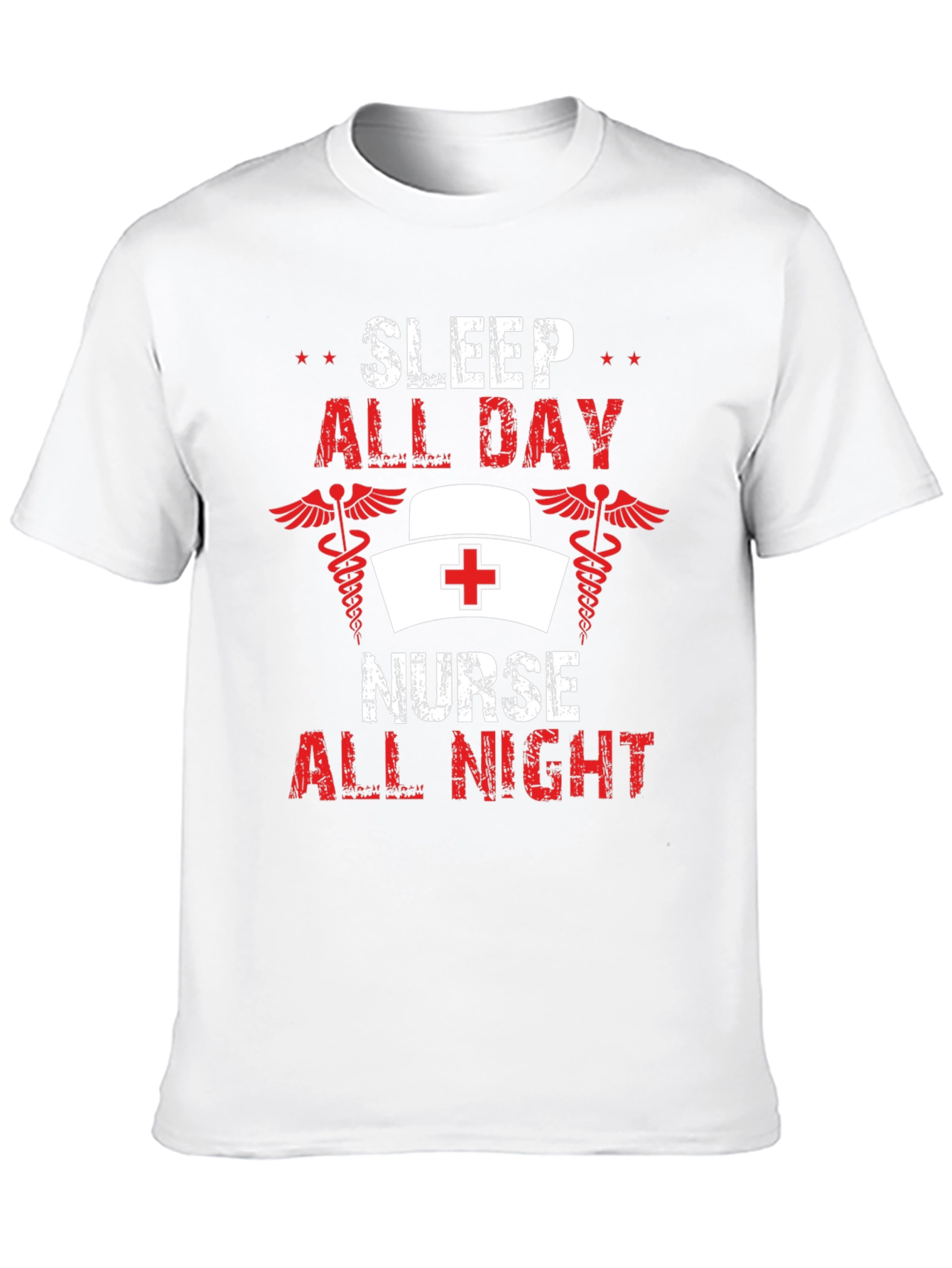 Sleep All Day Nurse All Night Graphic Tee