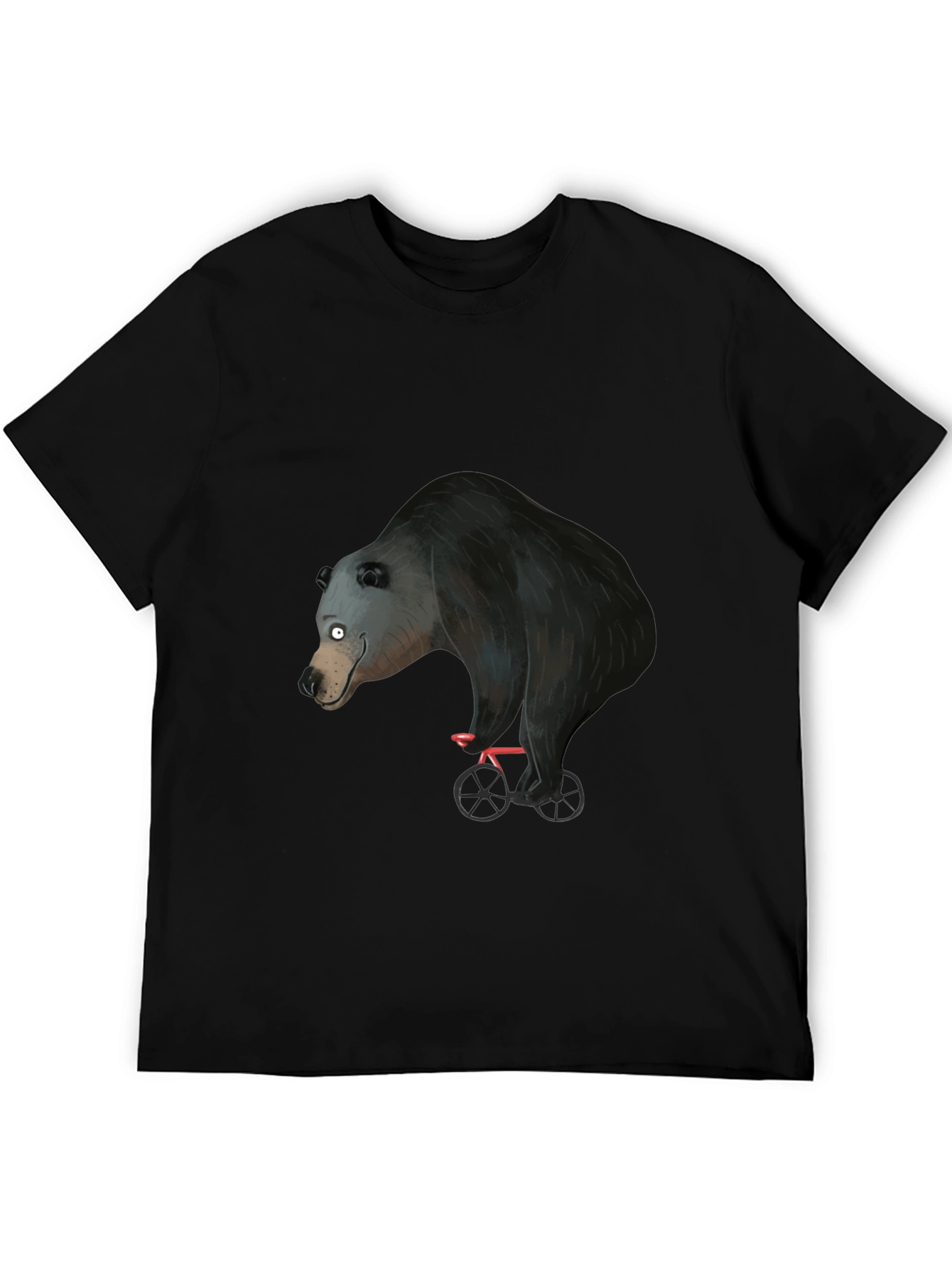 Bear on Bike Graphic Tee - Unique Design