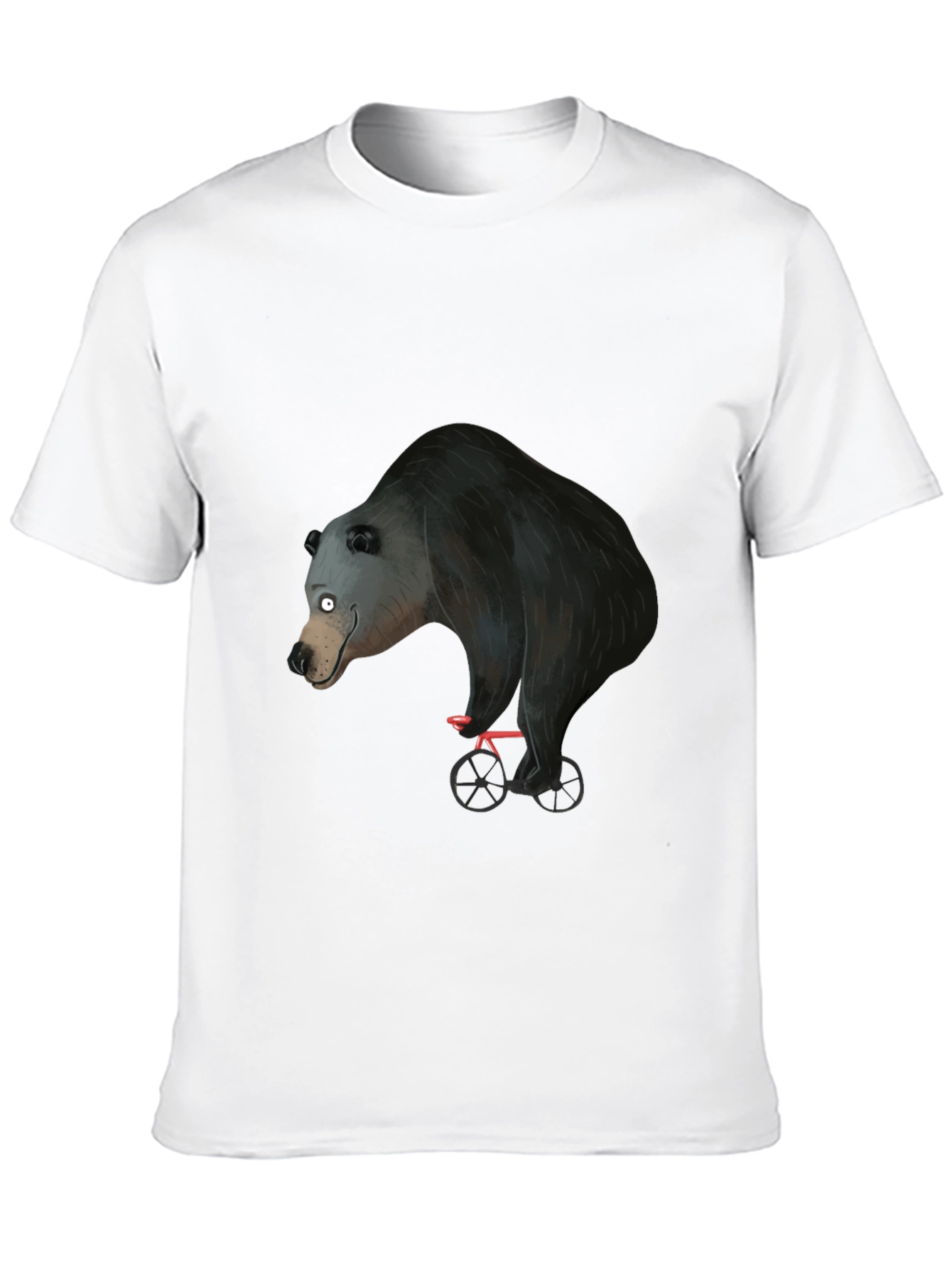 Bear on Bike Graphic Tee - Unique Design