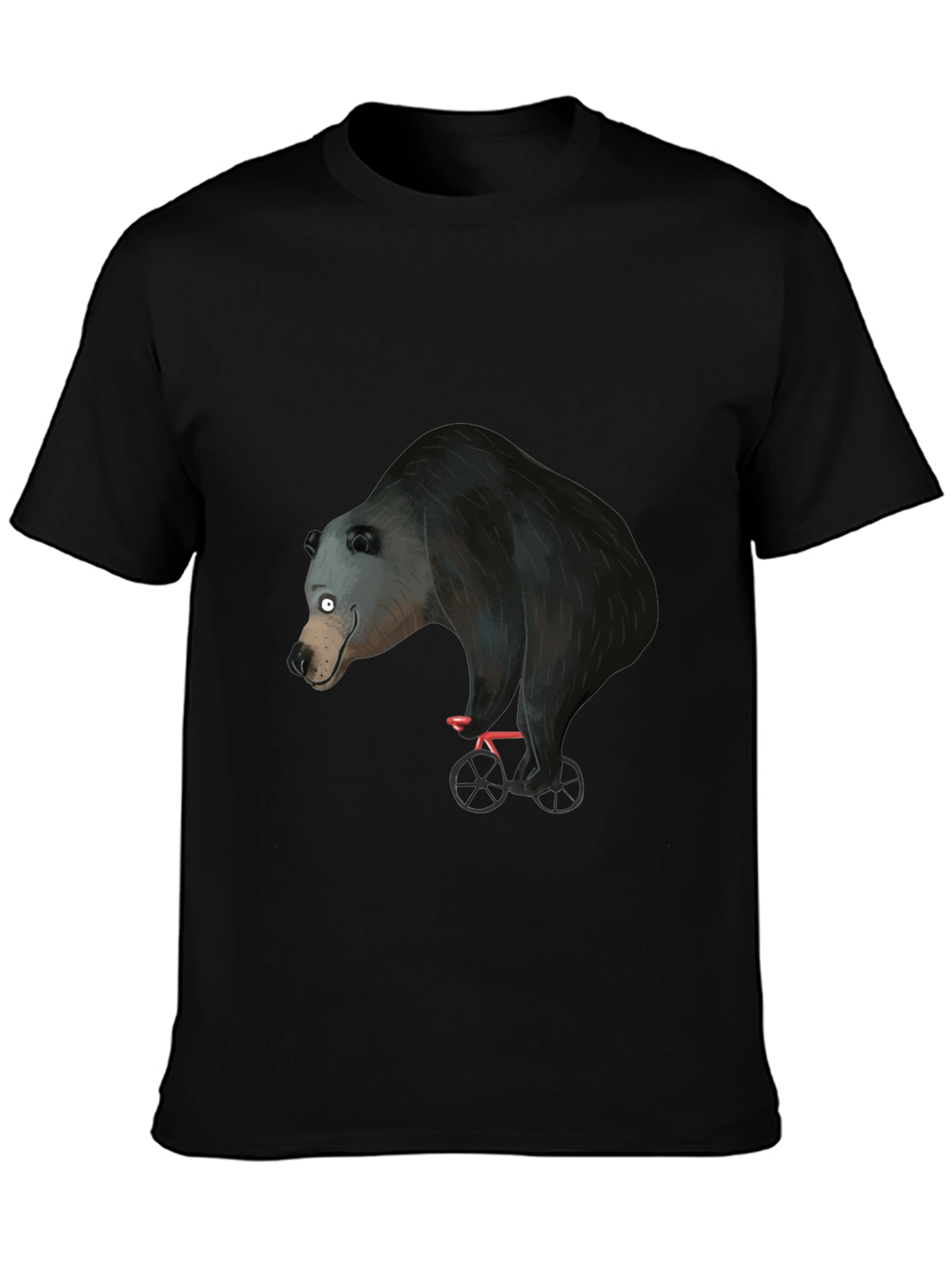 Bear on Bike Graphic Tee - Unique Design