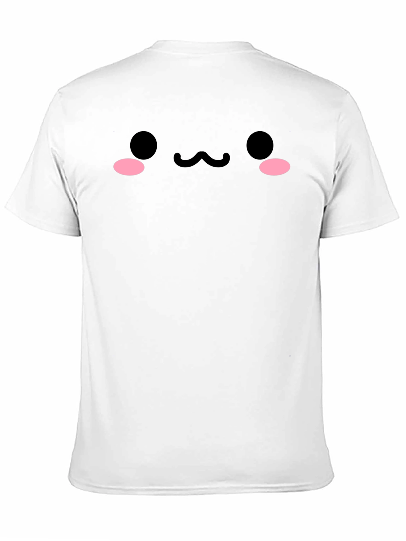 Cute Kawaii Face Black T-Shirt