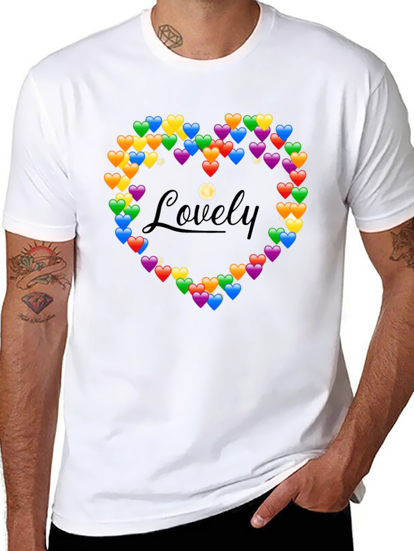 Lovely Heart Emoji Graphic T-Shirt