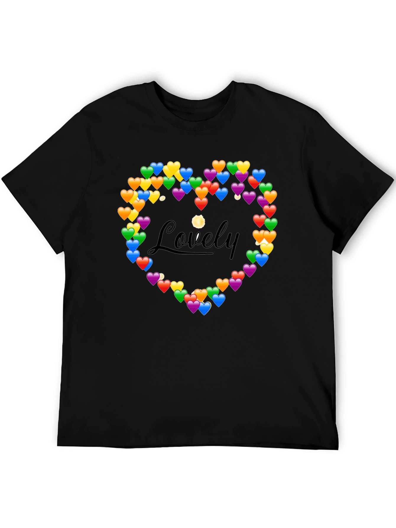 Lovely Heart Emoji Graphic T-Shirt