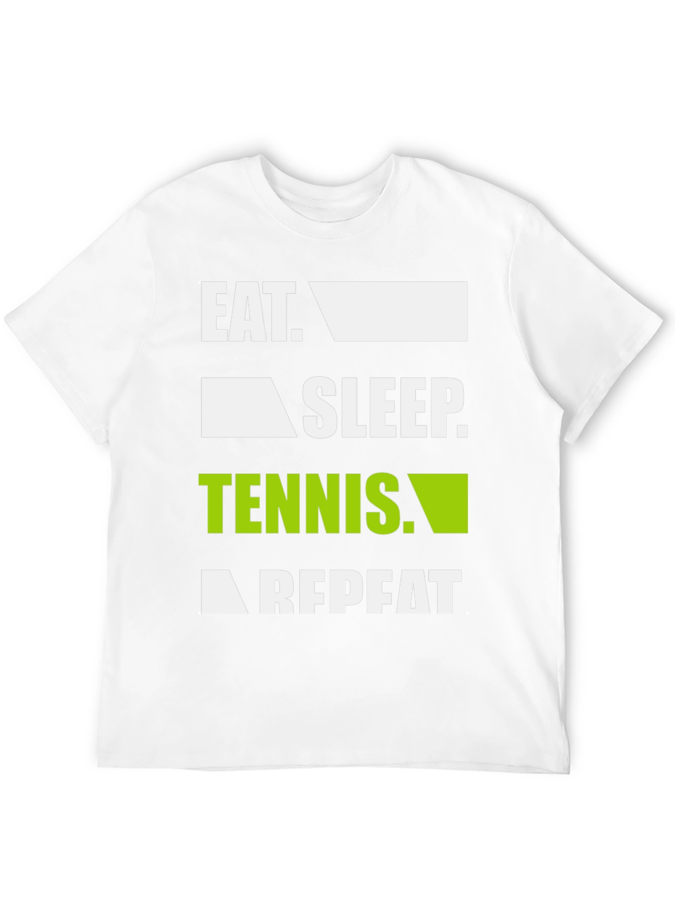 Eat Sleep Tennis Repeat Black Graphic T-Shirt