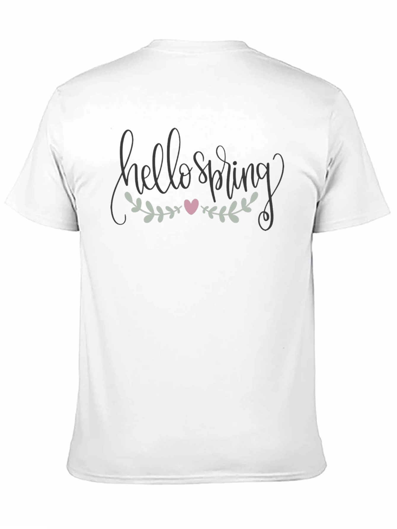 Hello Spring Graphic T-Shirt - Black Cotton Tee