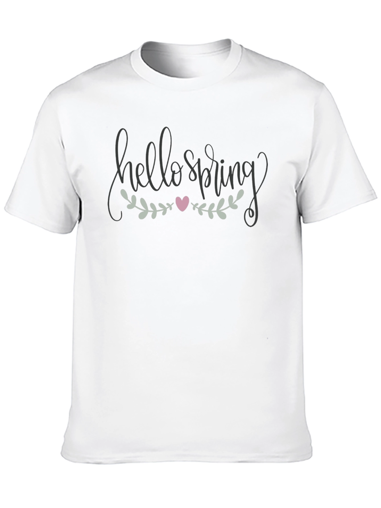 Hello Spring Graphic T-Shirt - Black Cotton Tee
