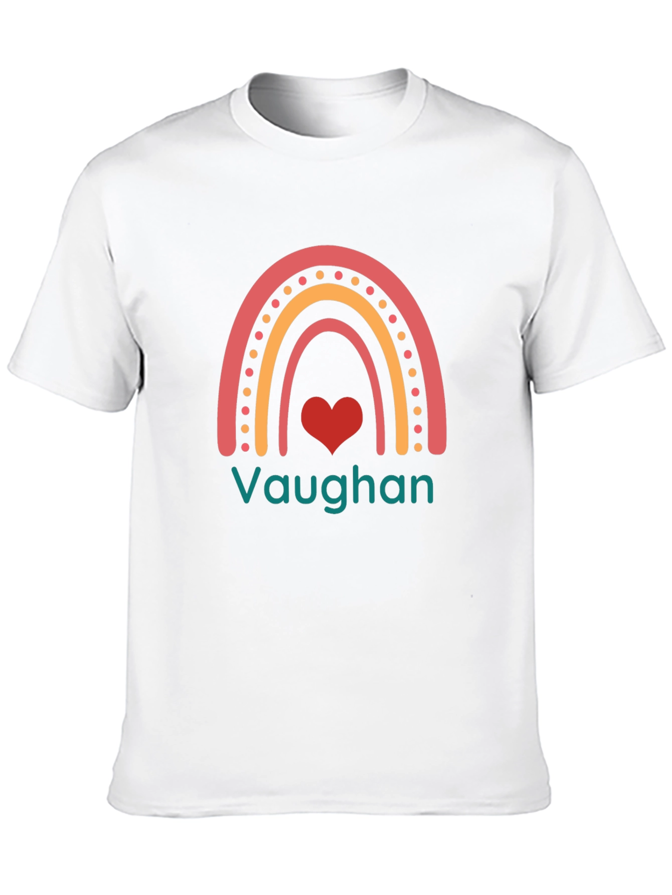 Vaughan Rainbow Heart Graphic T-Shirt
