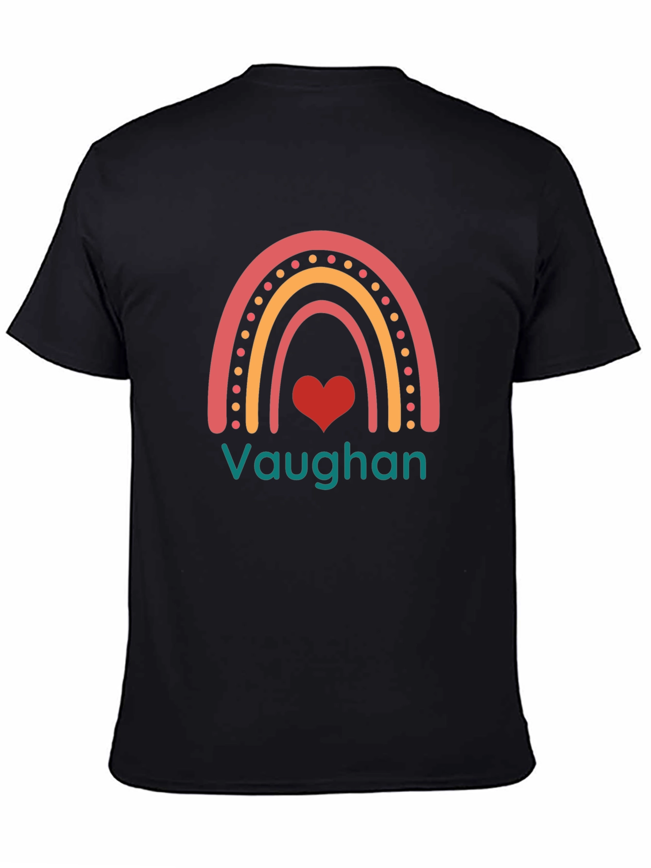 Vaughan Rainbow Heart Graphic T-Shirt