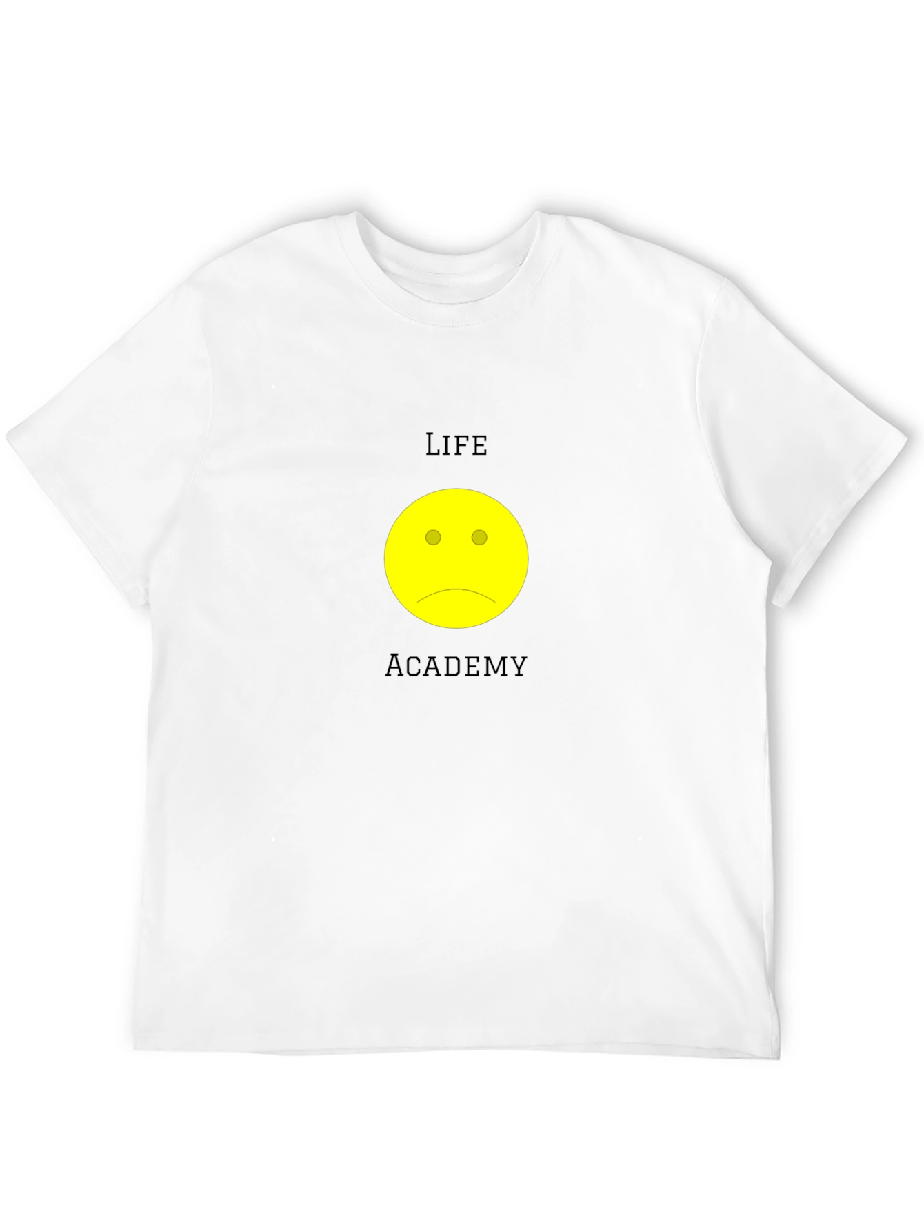 Life Academy Sad Face Black T-Shirt
