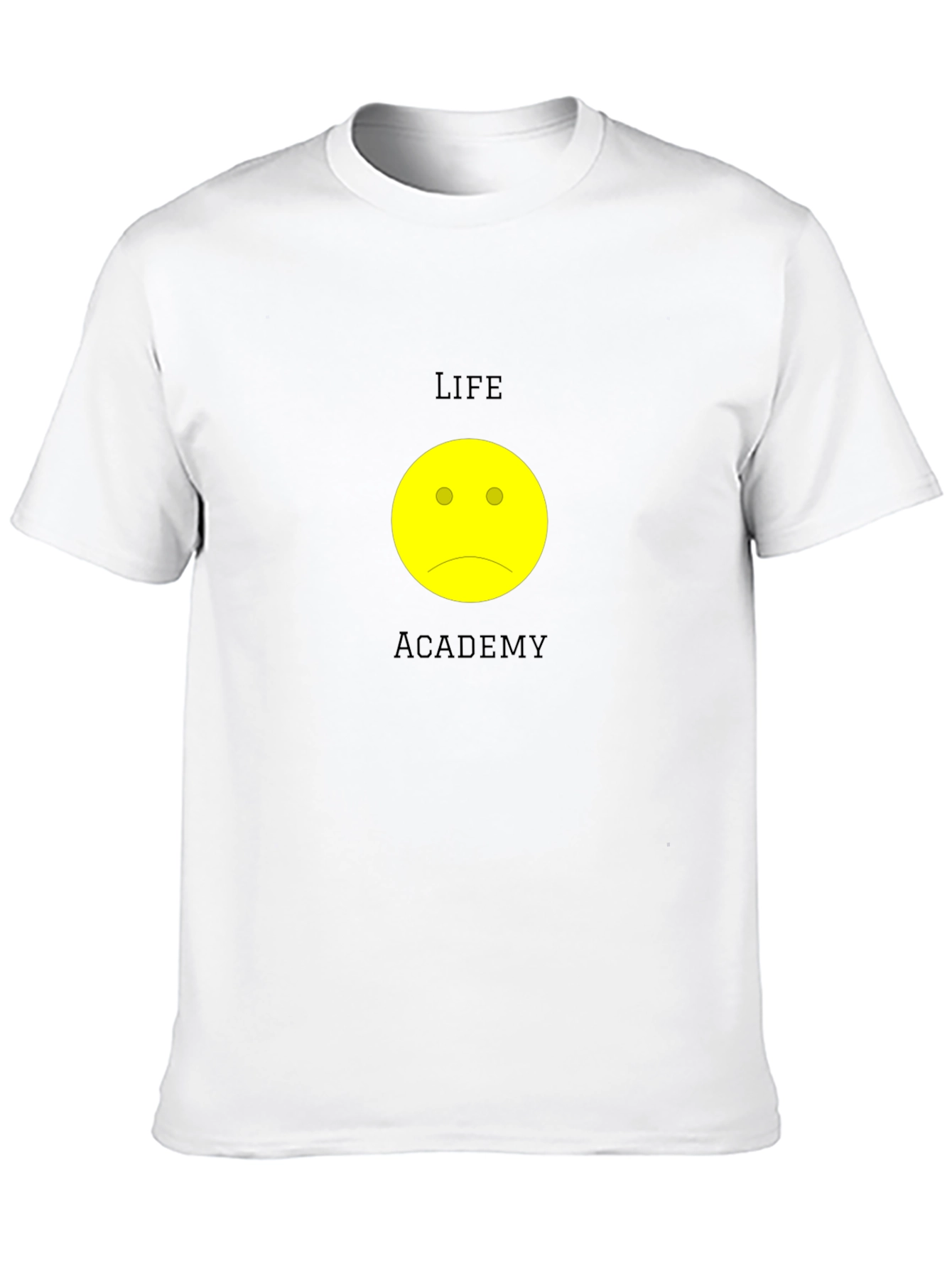 Life Academy Sad Face Black T-Shirt