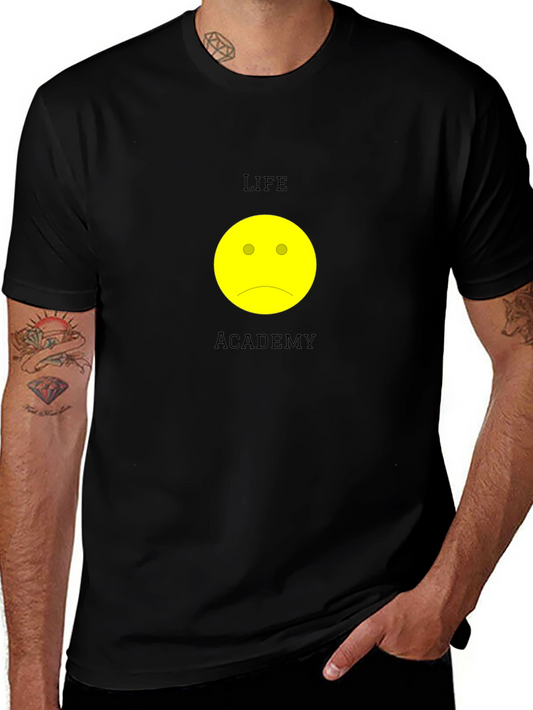 Life Academy Sad Face Black T-Shirt