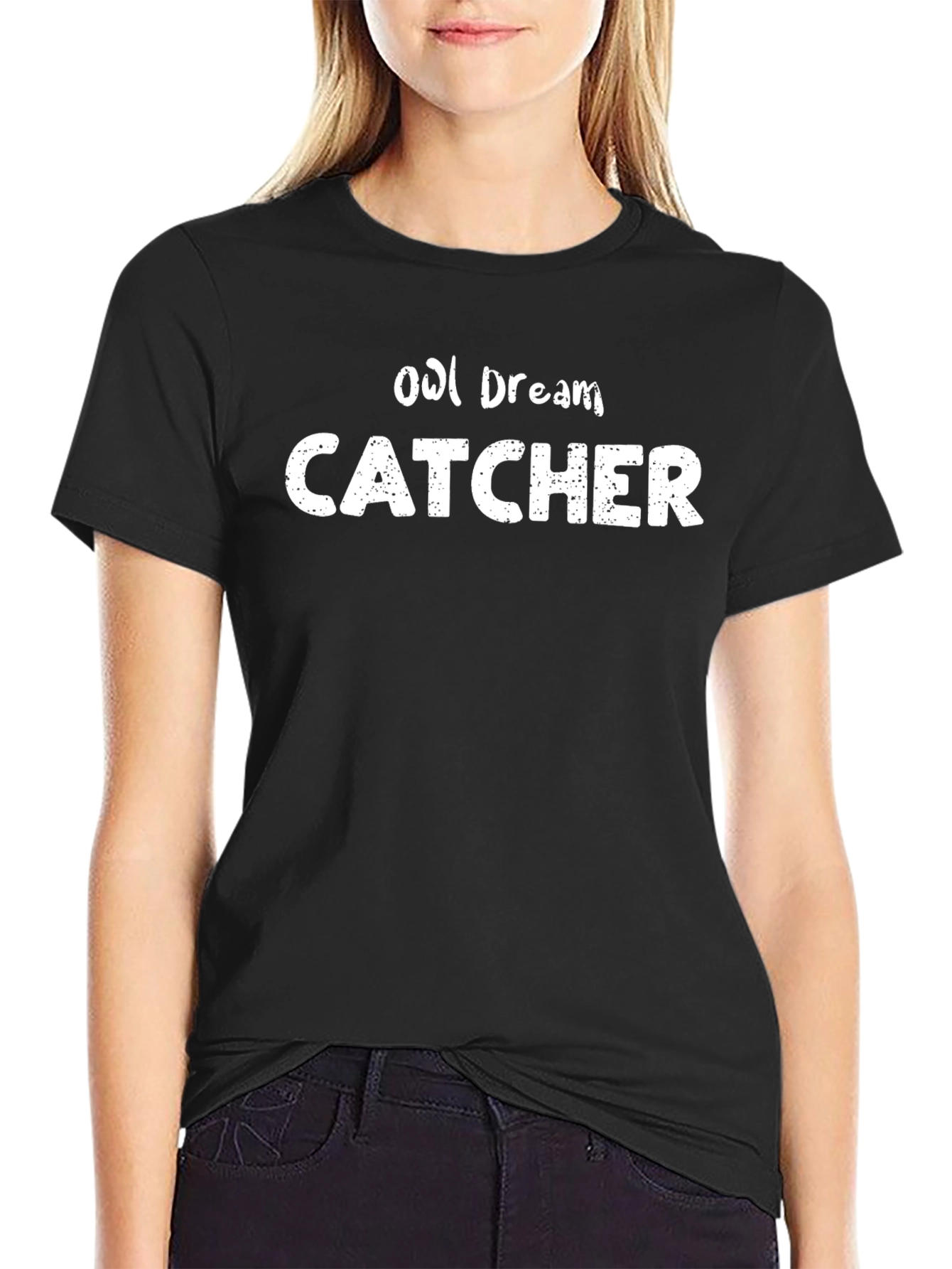 Owl Dream Catcher Graphic Tee - Black
