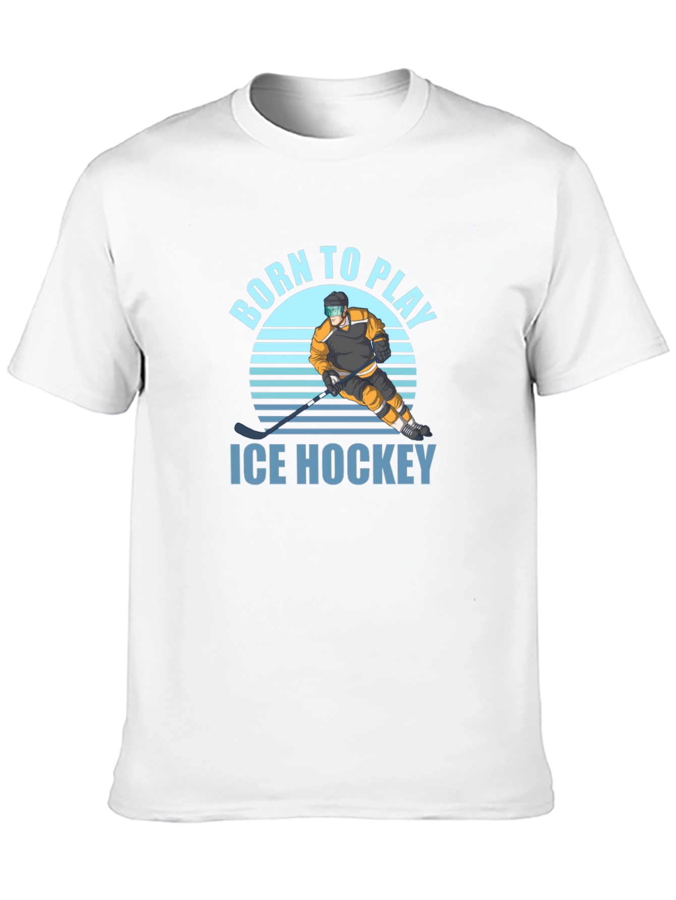 Born to Play Ice Hockey Black T-Shirt